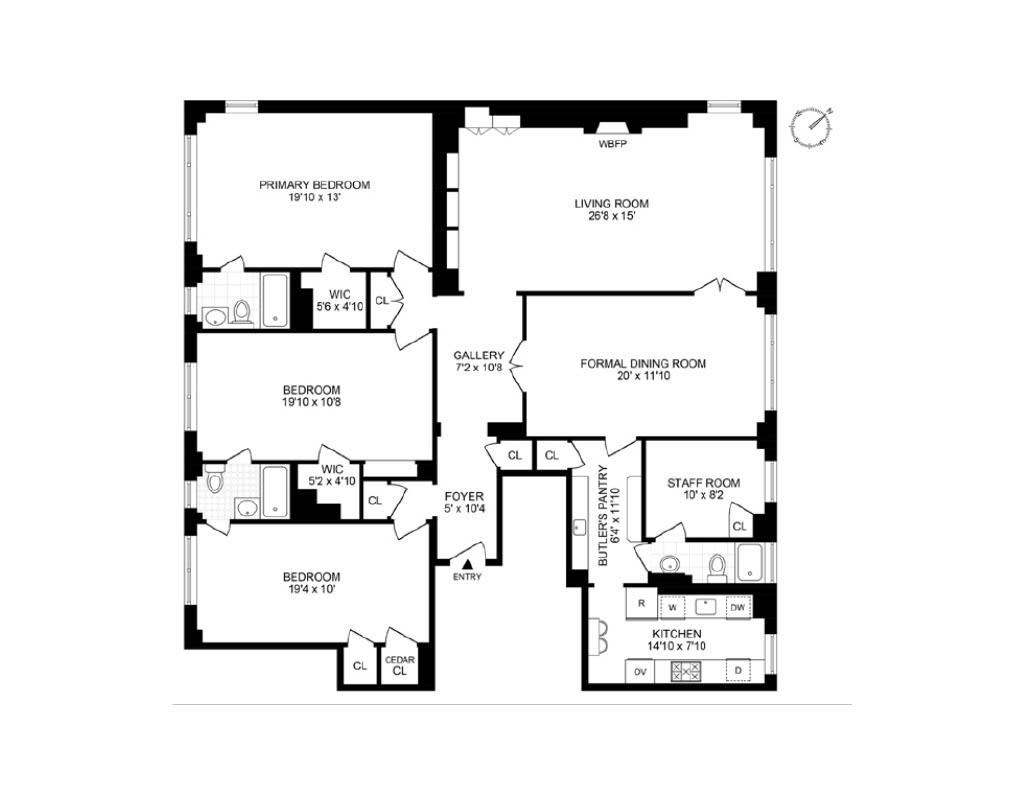 Floorplan for 350 East 57th Street, 11-B