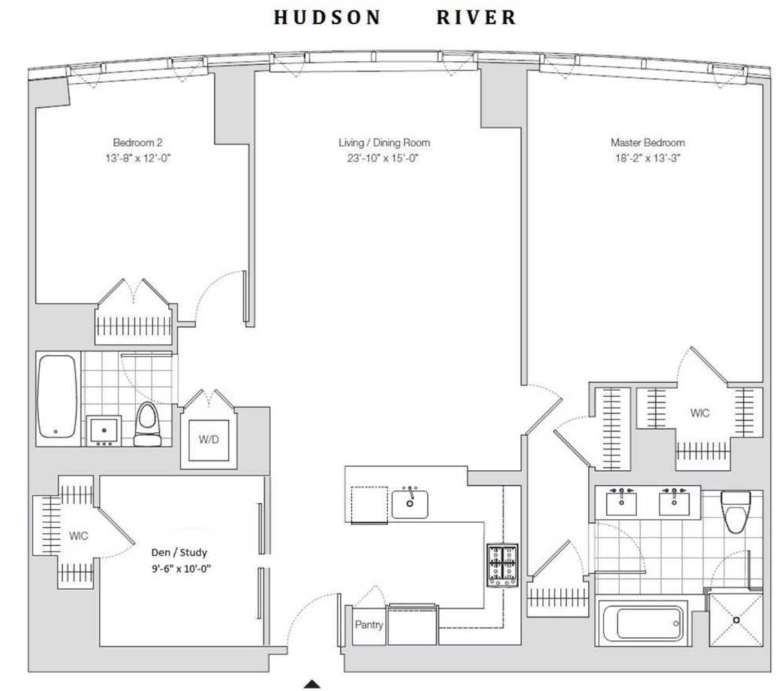 Floorplan for 70 Little West Street, 31C