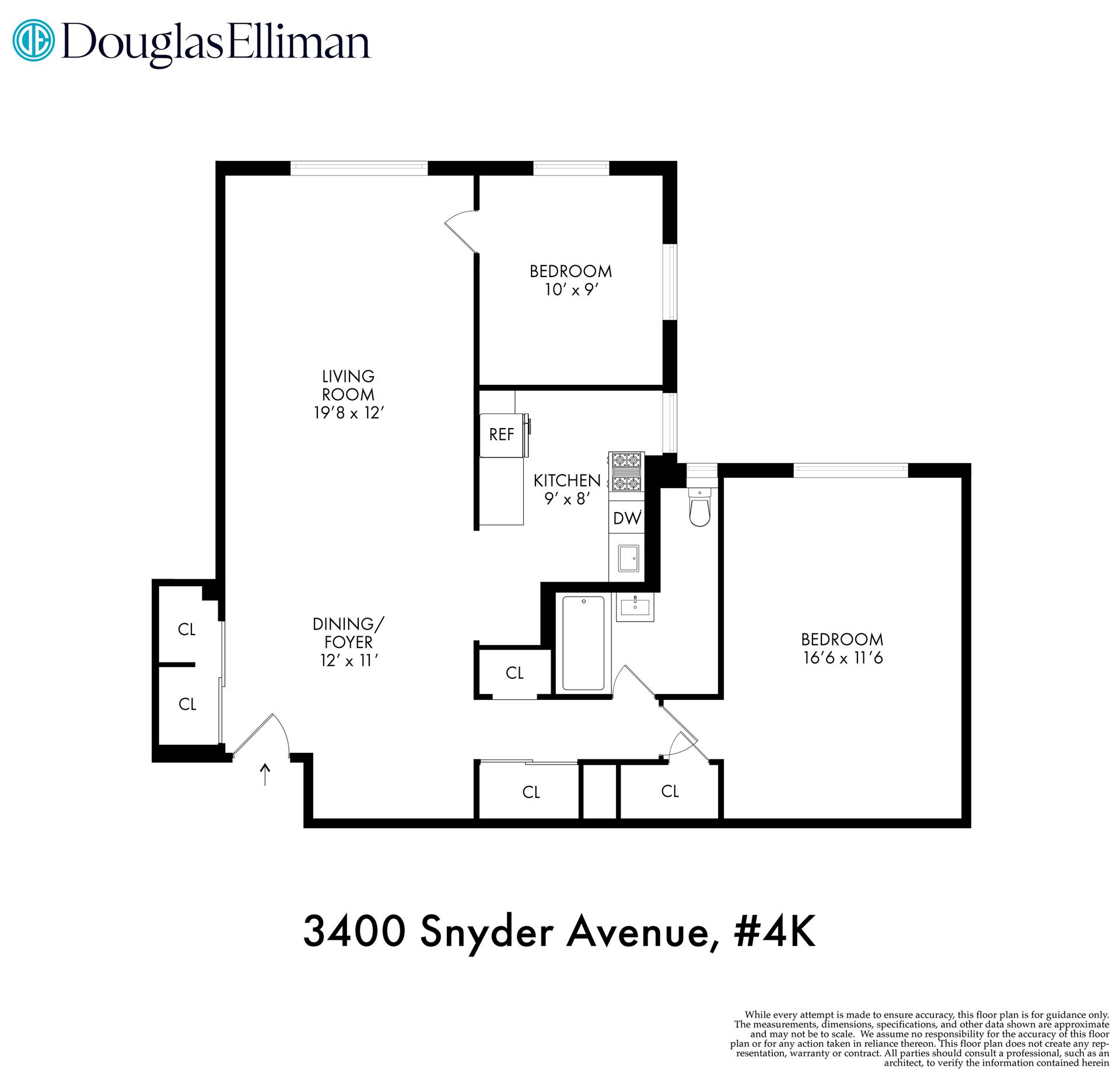 Floorplan for 3400 Snyder Avenue, 4K