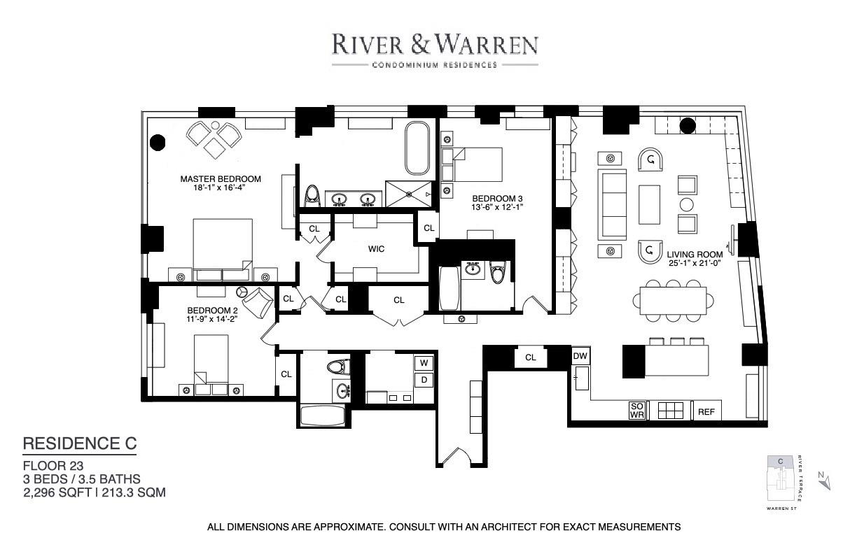 Floorplan for 212 Warren Street, 23-C