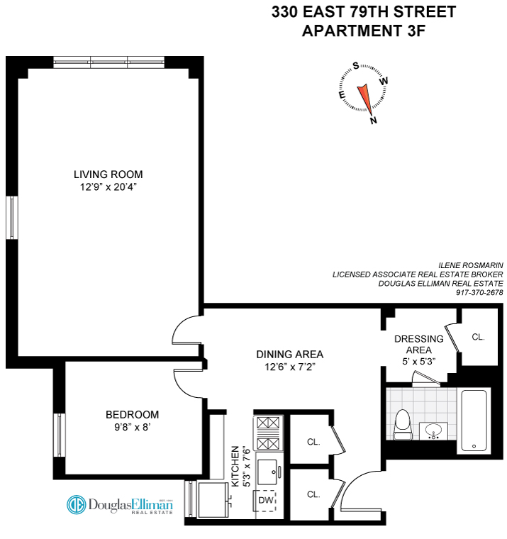 Floorplan for 330 East 79th Street, 3F