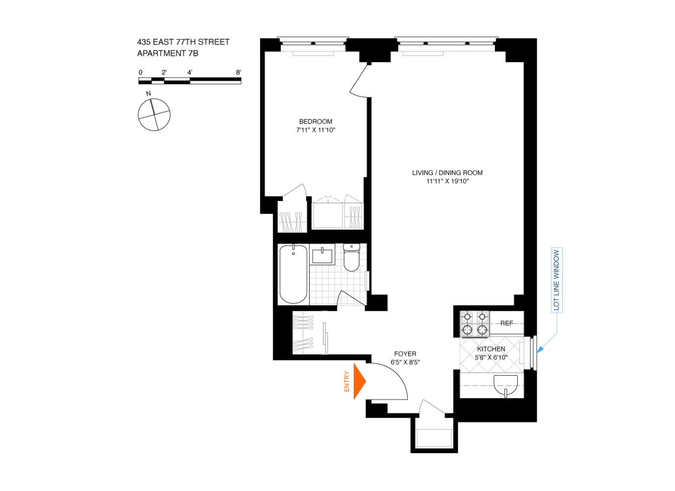 Floorplan for 435 East 77th Street, 7B