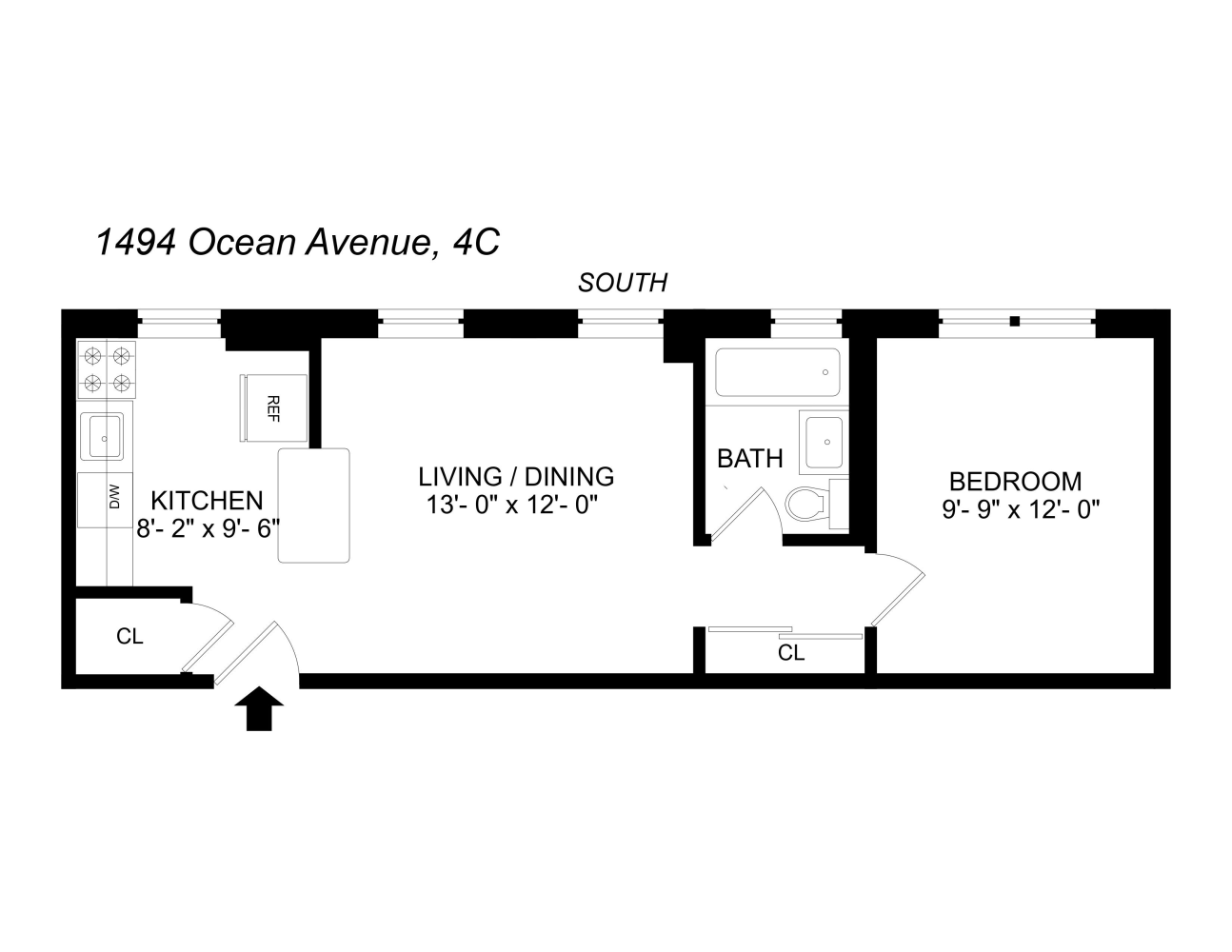 Floorplan for 1494 Ocean Avenue, 4C