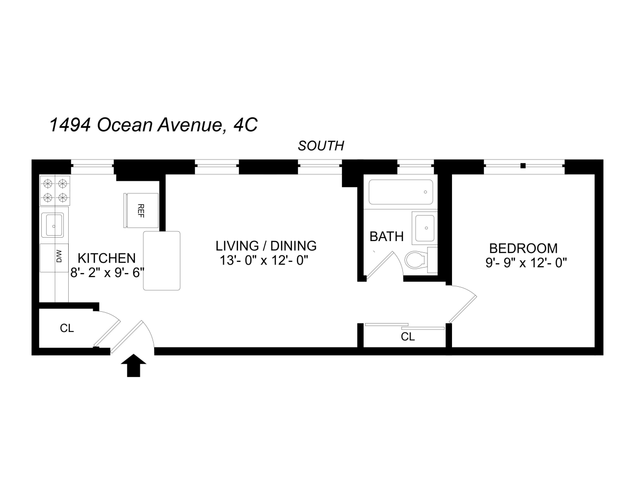 1494 OCEAN Avenue, New York, NY 11230, 1 Bedroom Bedrooms, 4 Rooms Rooms,1 BathroomBathrooms,Residential,For Sale,OCEAN,RPLU-33422909173