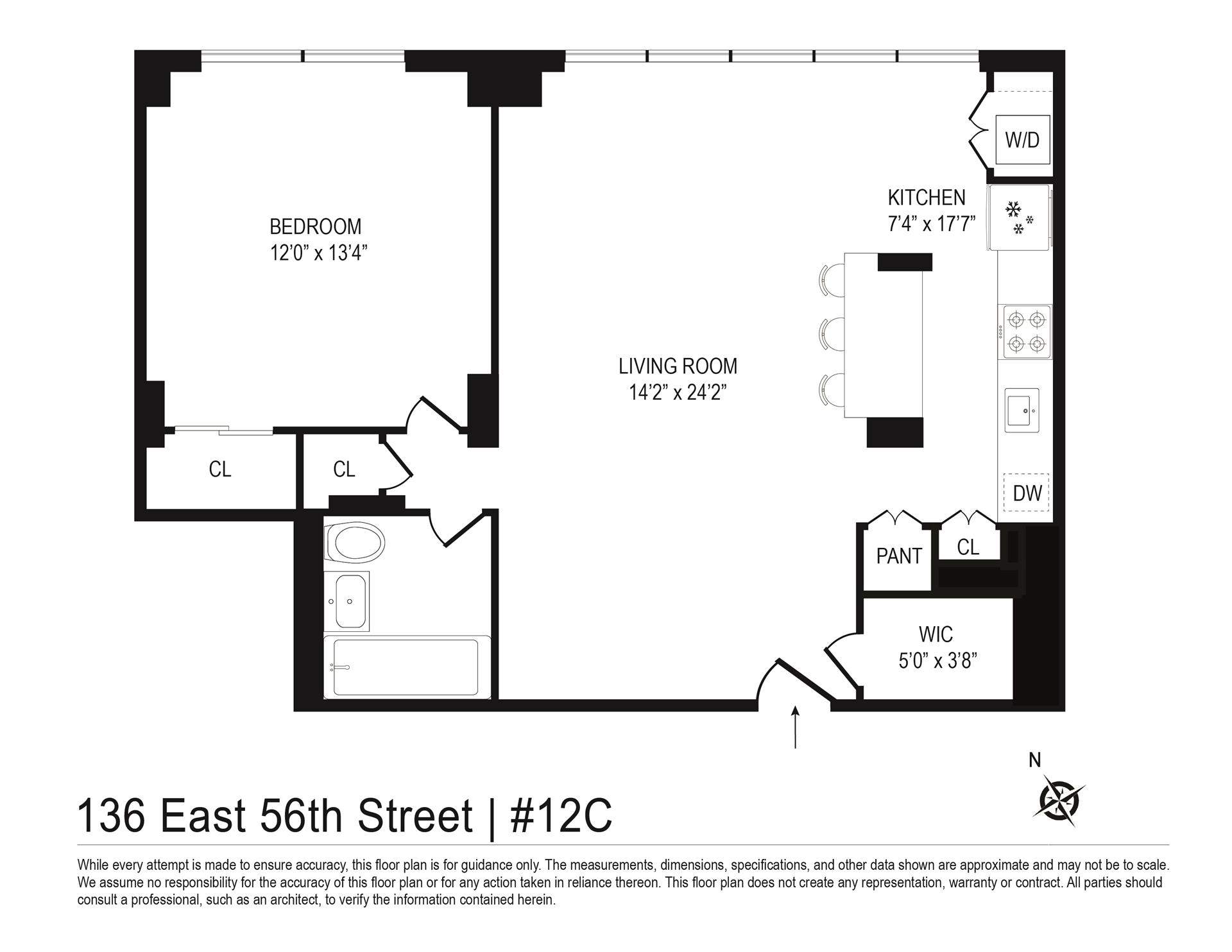 Floorplan for 136 East 56th Street, 12C