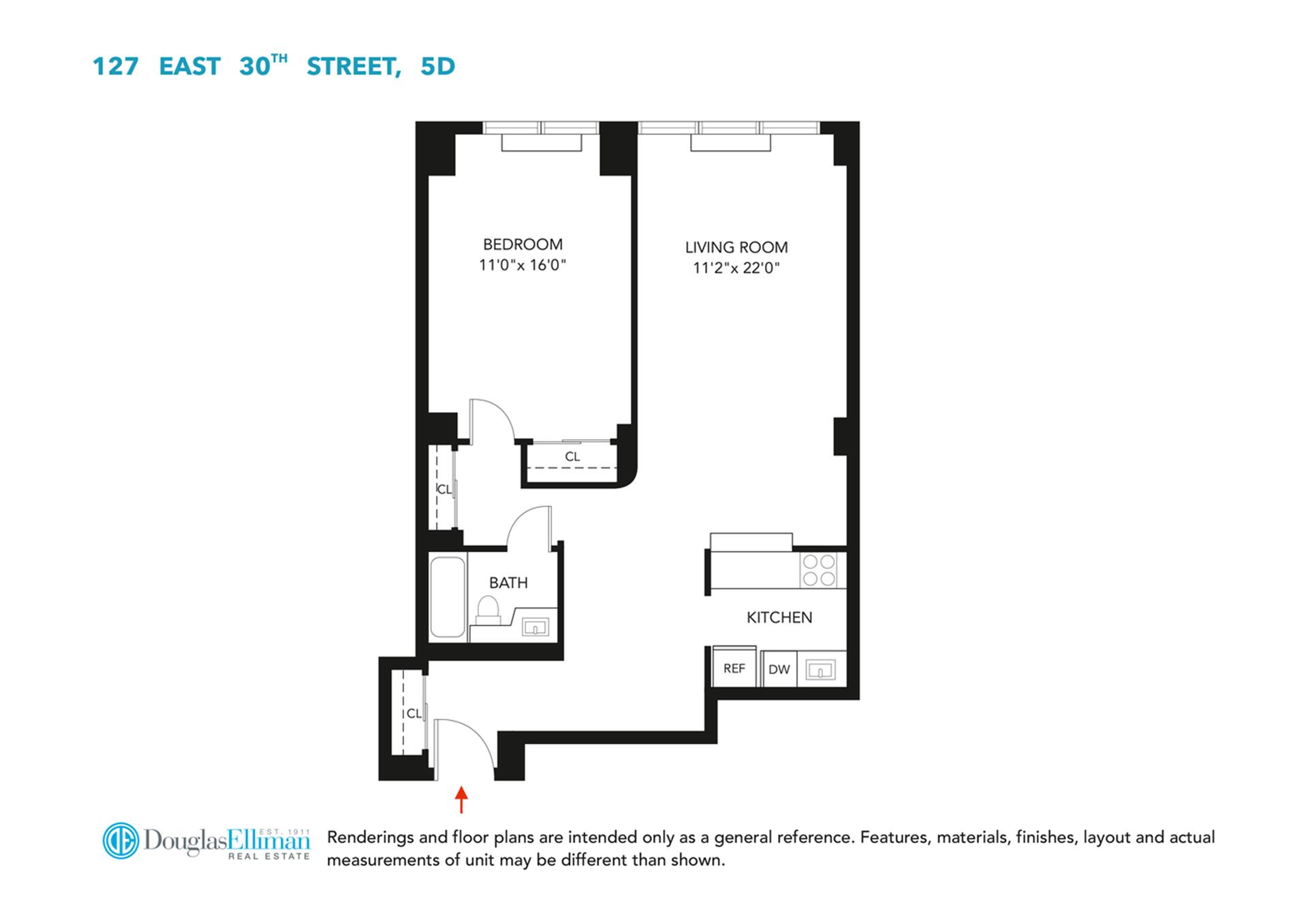 Floorplan for 127 East 30th Street, 5D