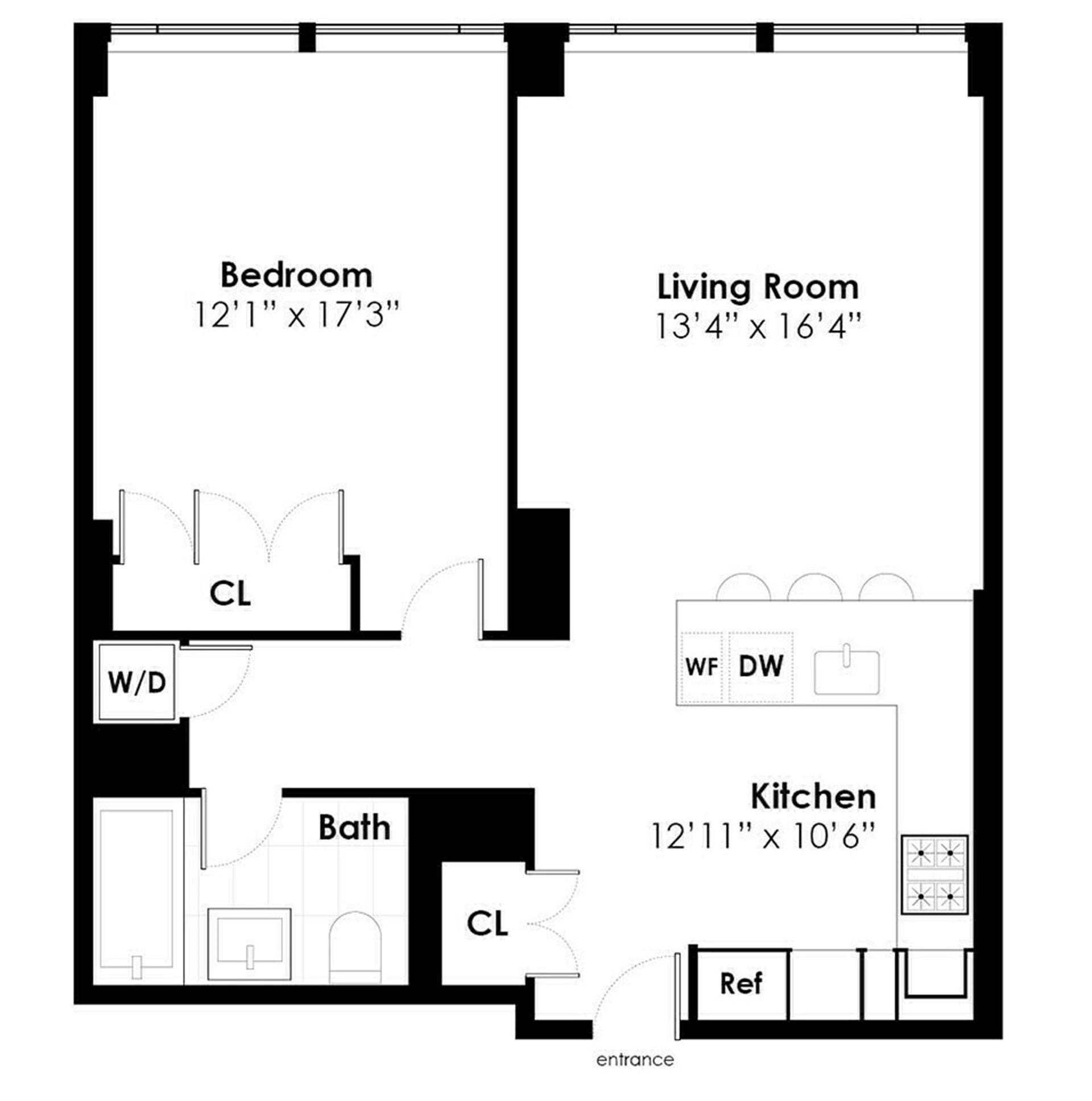 Floorplan for 133 West 22nd Street, 6H