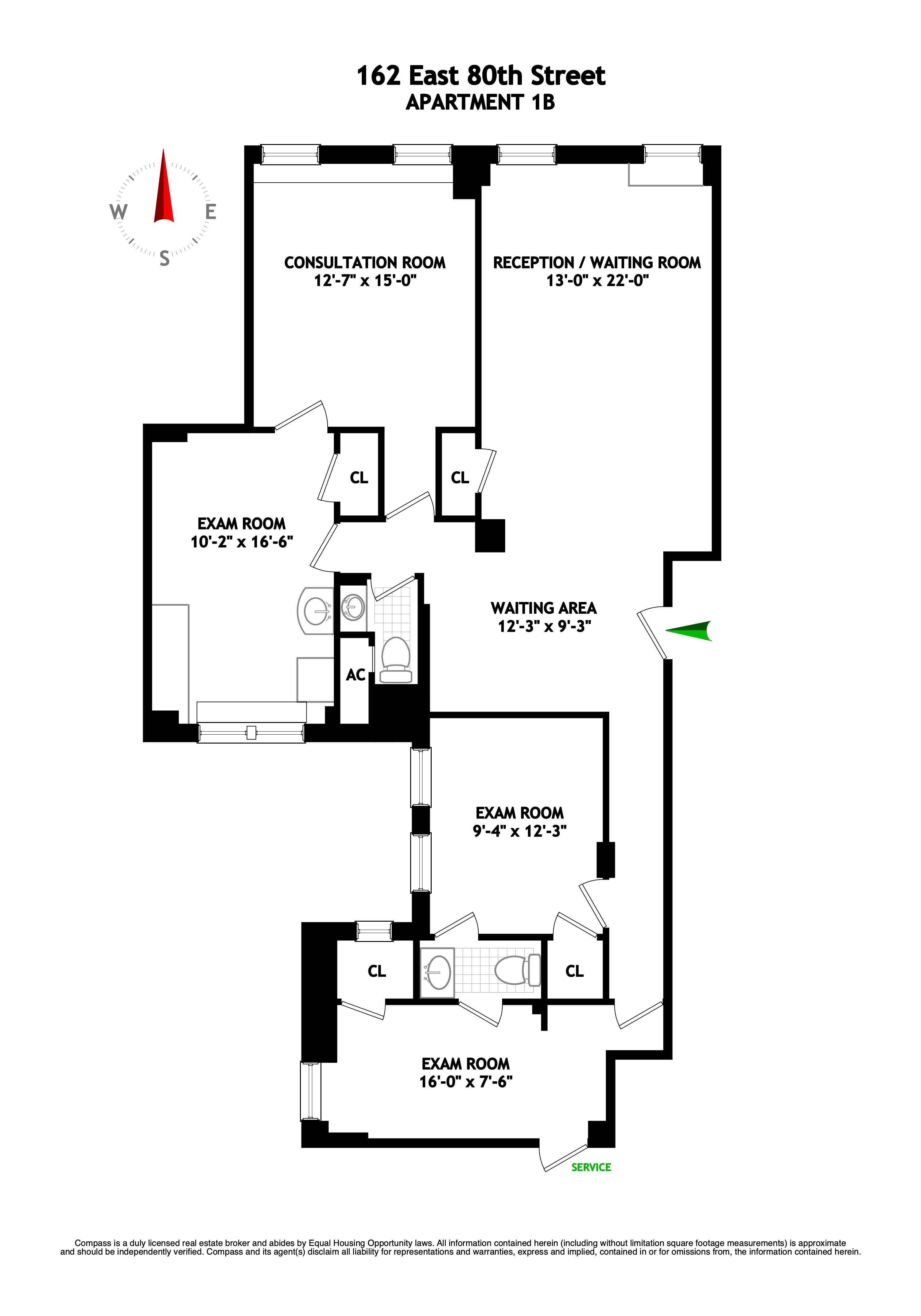 Floorplan for 162 East 80th Street, 1B