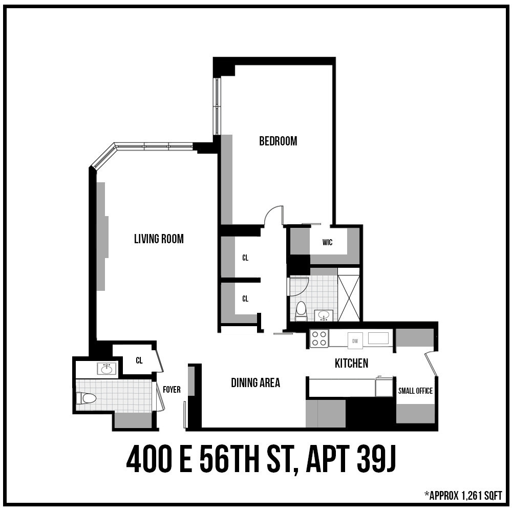 Floorplan for 400 East 56th Street, 39J
