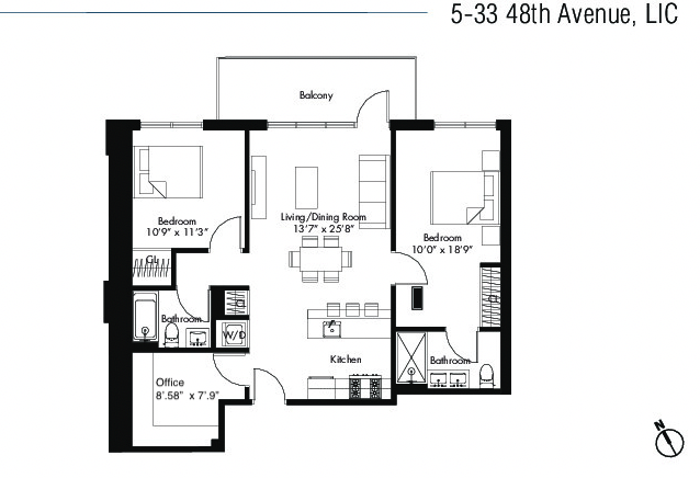 Floorplan for 5-33 48th Avenue