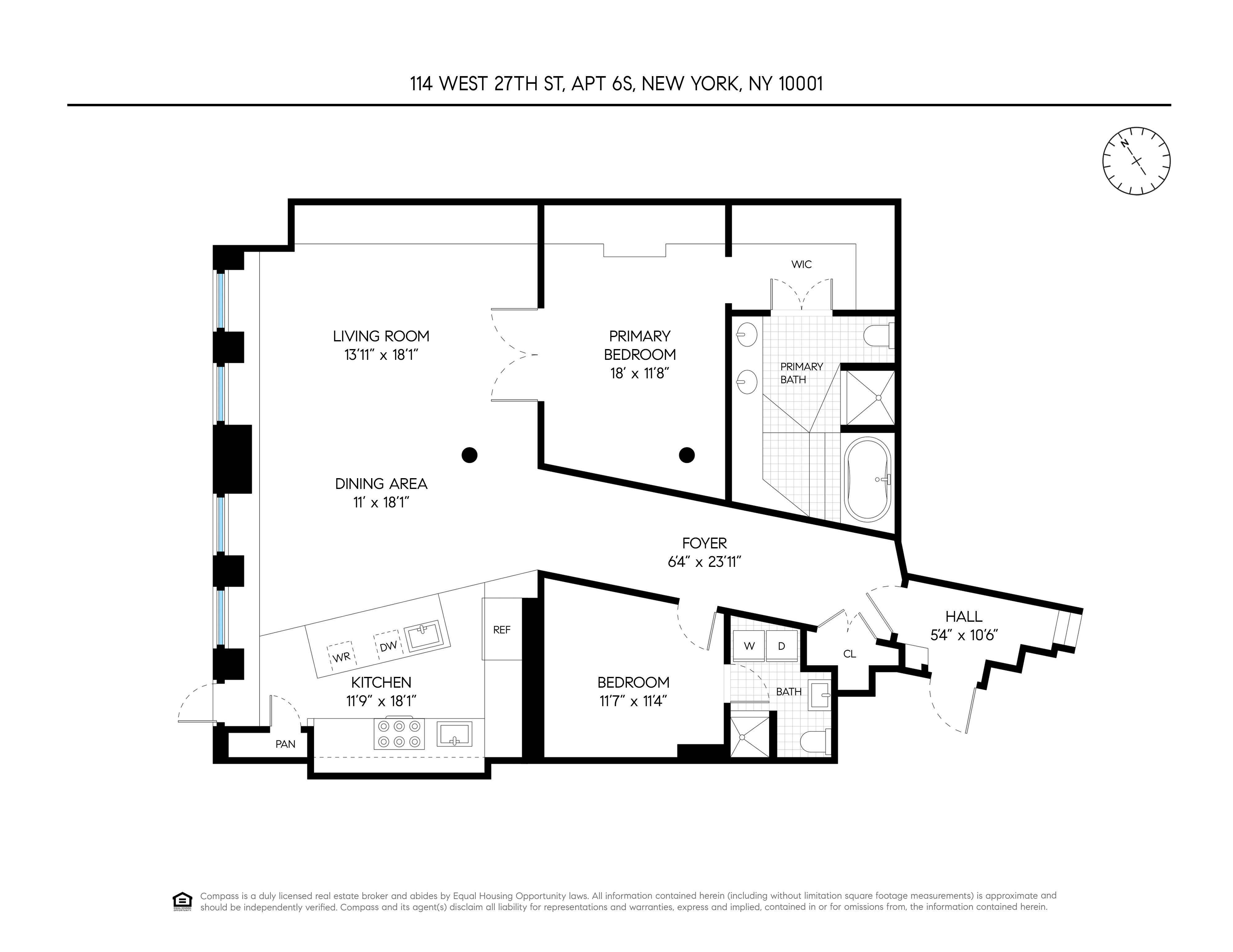 Floorplan for 114 West 27th Street, 6S