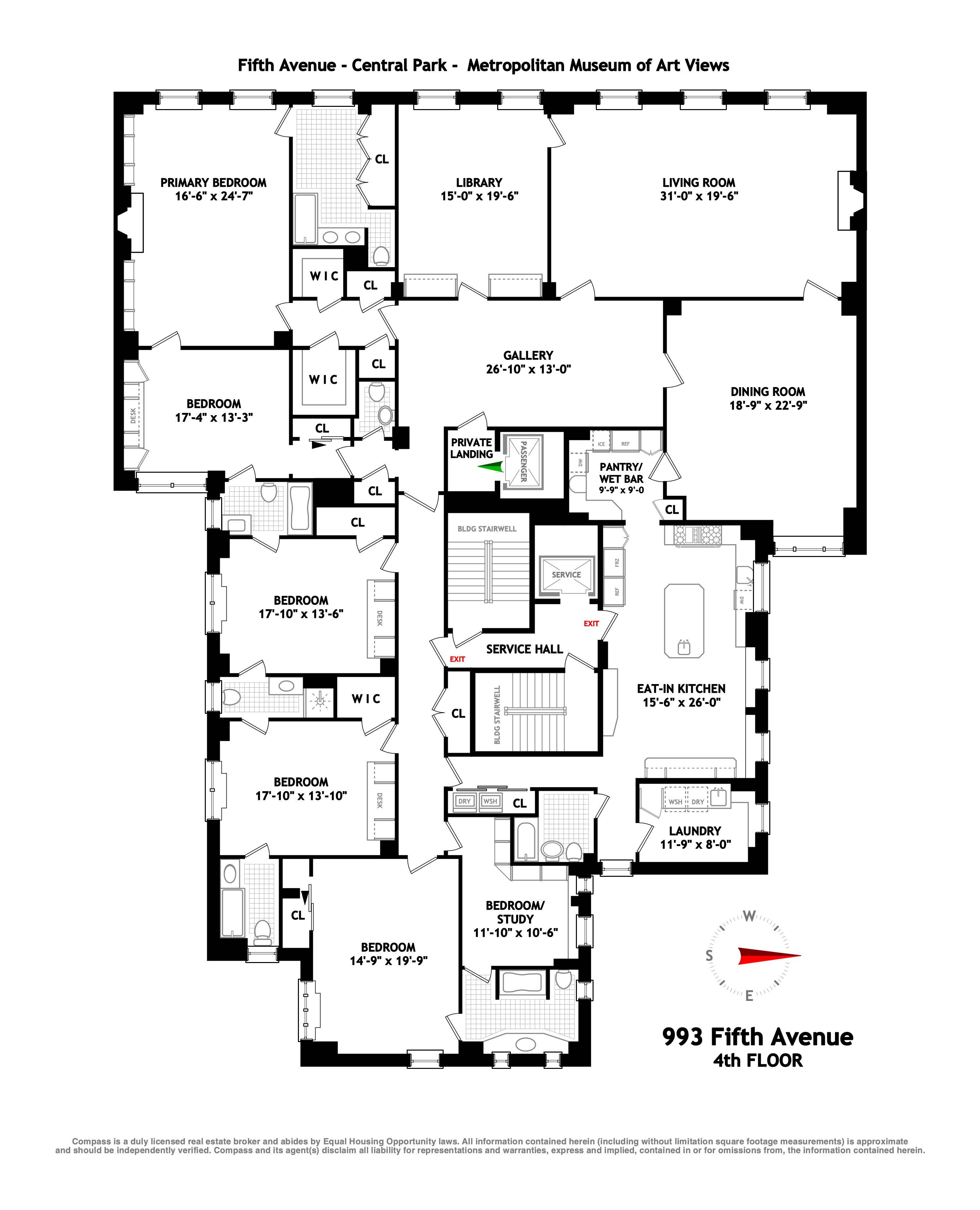 Floorplan for 993 5th Avenue, 4