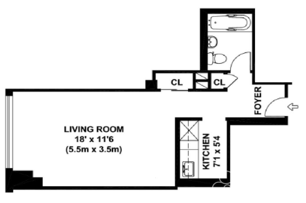 Floorplan for 245 East 35th Street, 10-J