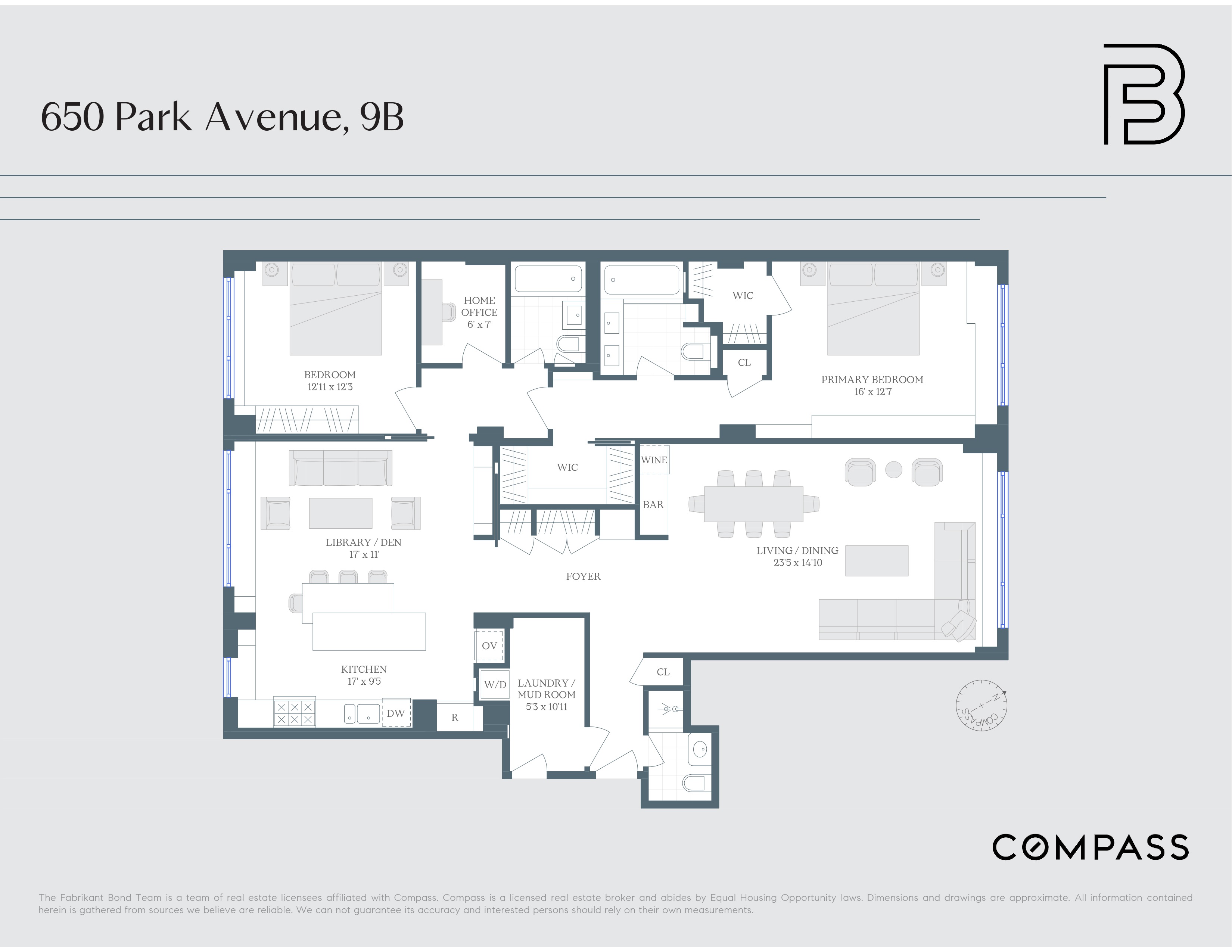 Floorplan for 650 Park Avenue, 9B