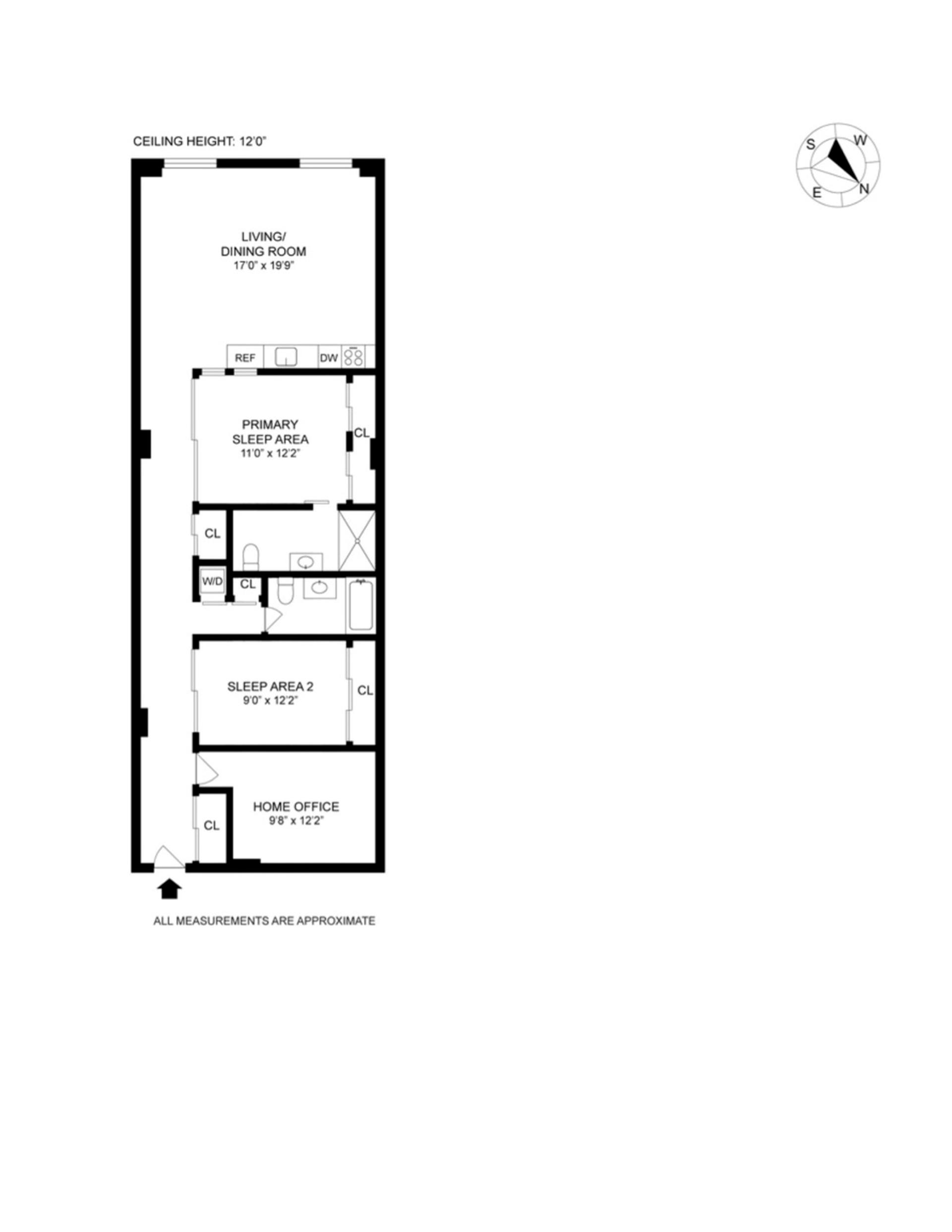 Floorplan for 365 Bridge Street, 2E