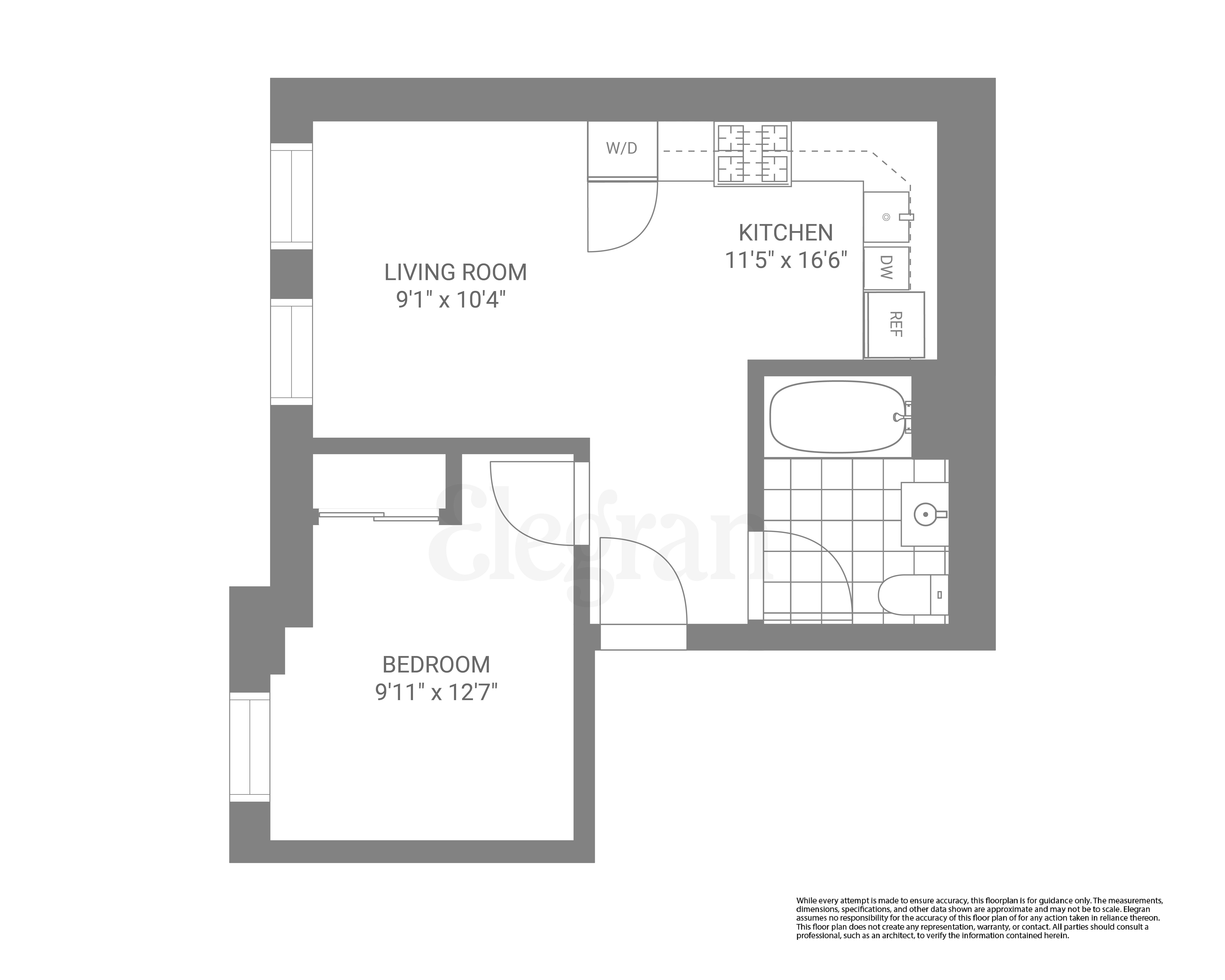 Floorplan for 1638 Park Avenue, 8-A