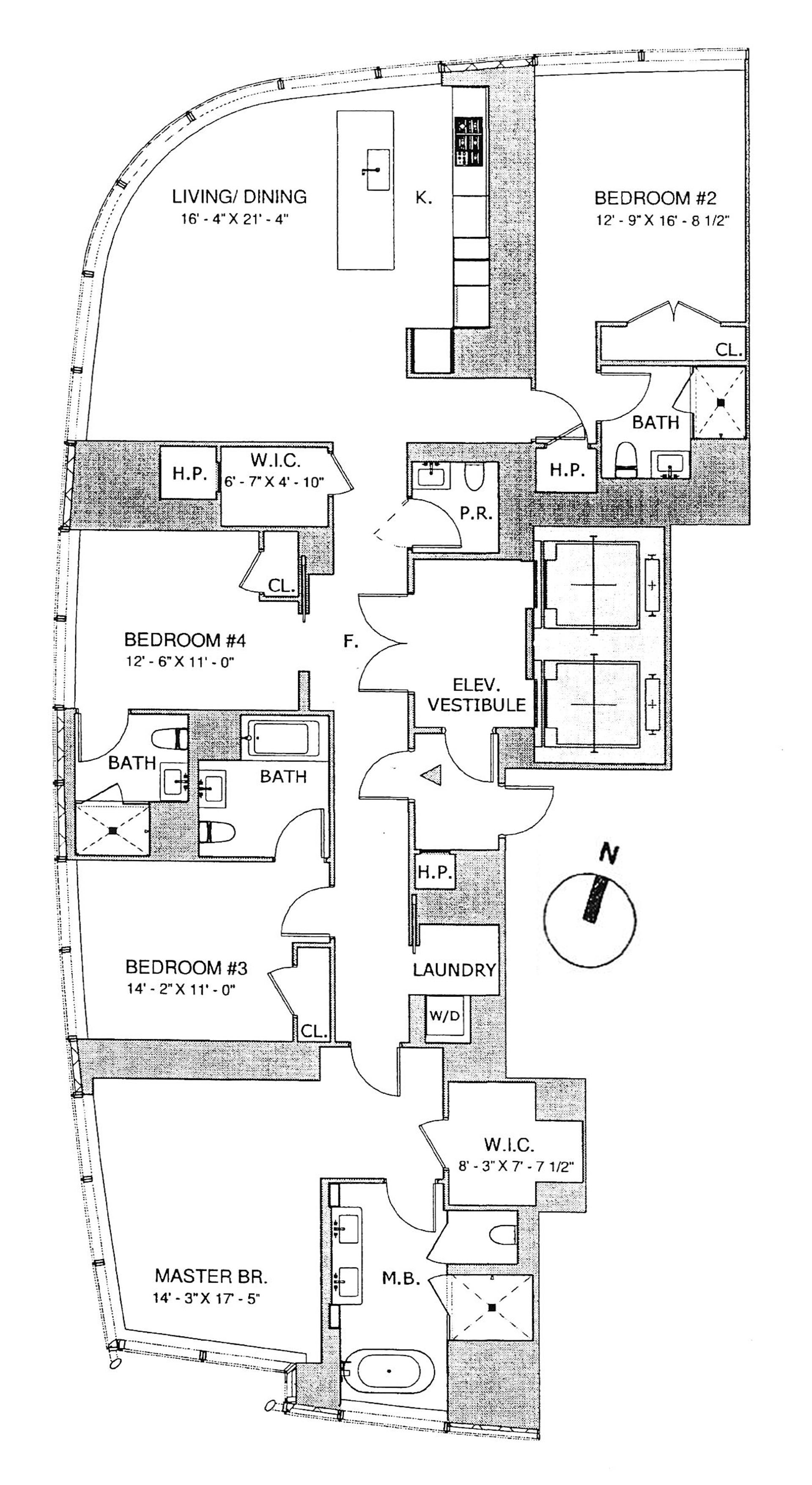 Floorplan for 111 Murray Street, 16W