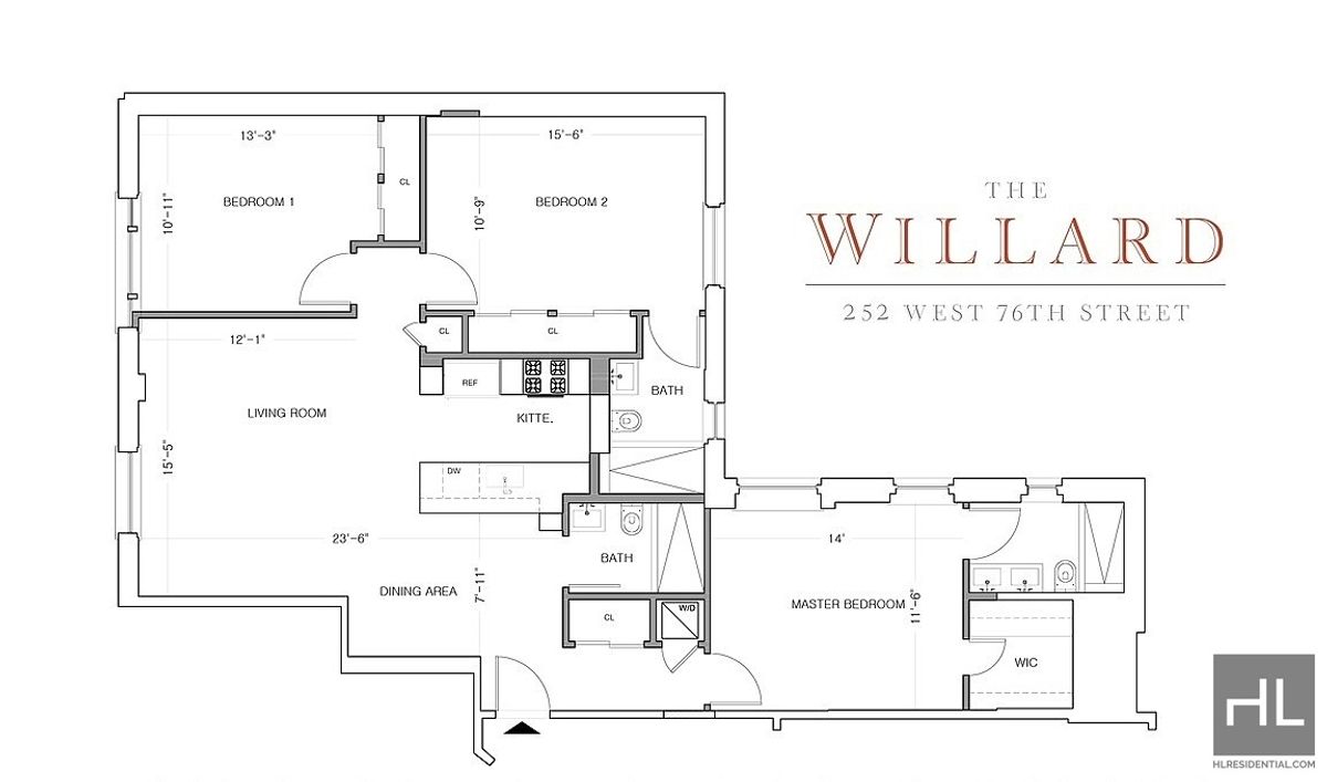 Floorplan for 252 West 76th Street, 9BC