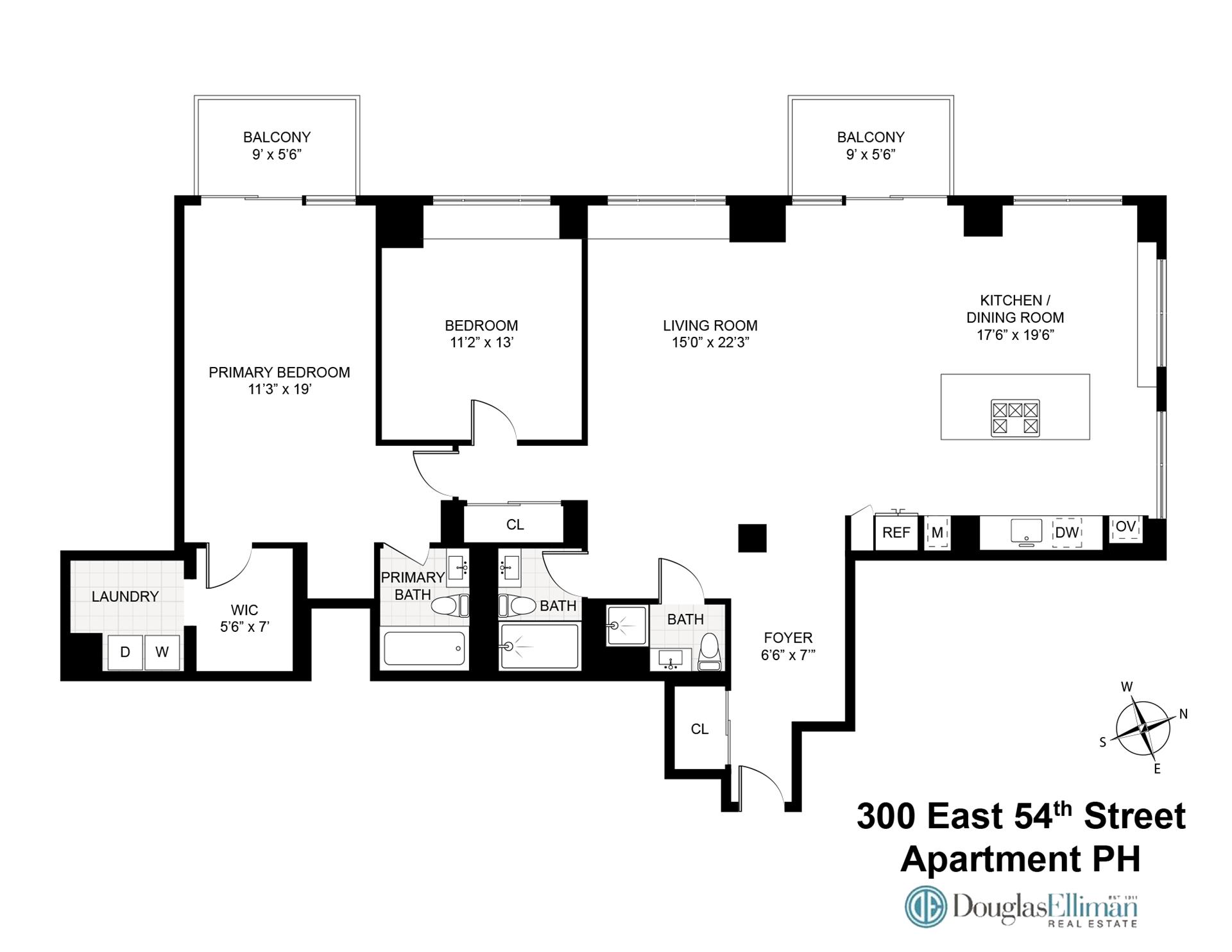 Floorplan for 300 East 54th Street, PHGH