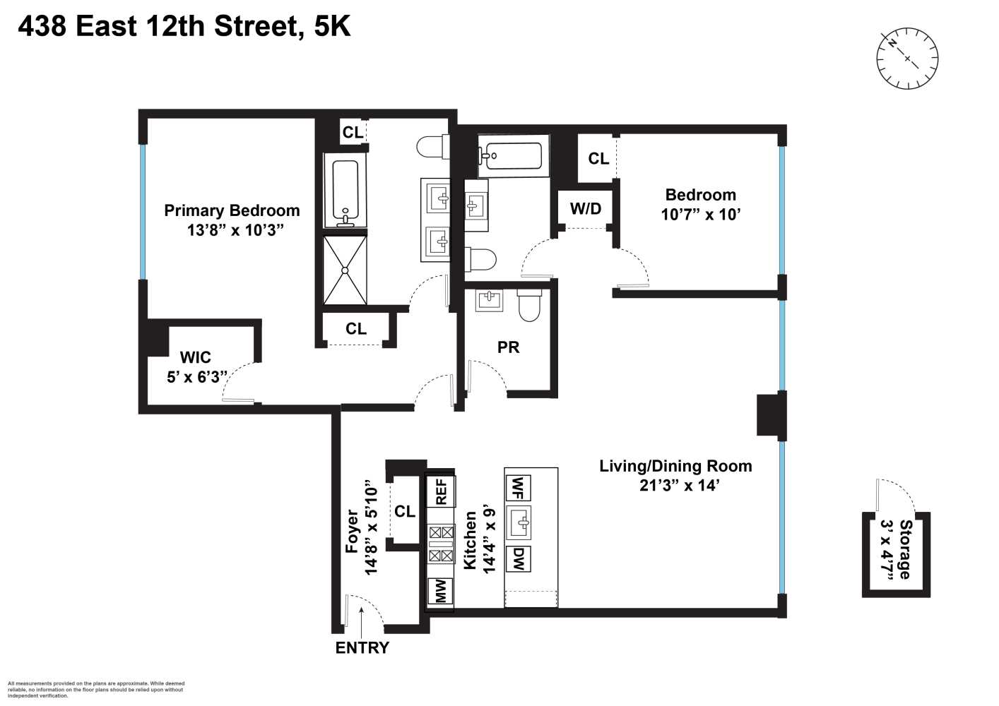 Floorplan for 438 East 12th Street, 5K