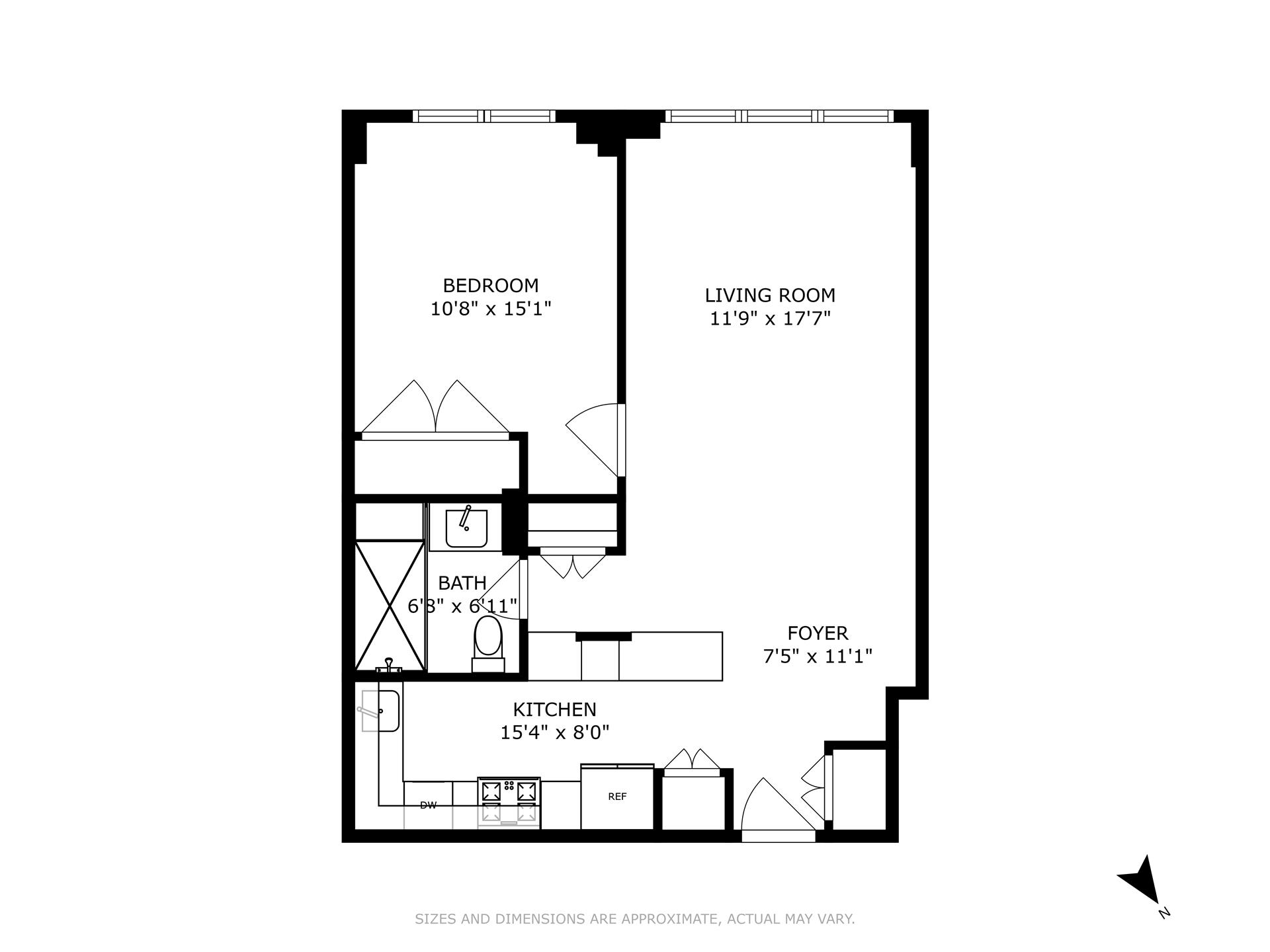 Floorplan for 333 East 34th Street, 5F