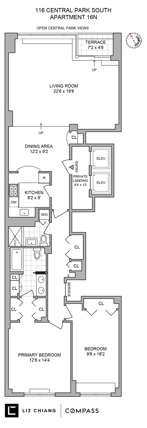 Floorplan for 116 Central Park, 16N