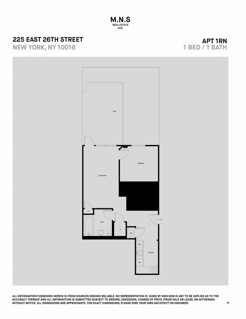 Floorplan for 225 East 26th Street, 1-R
