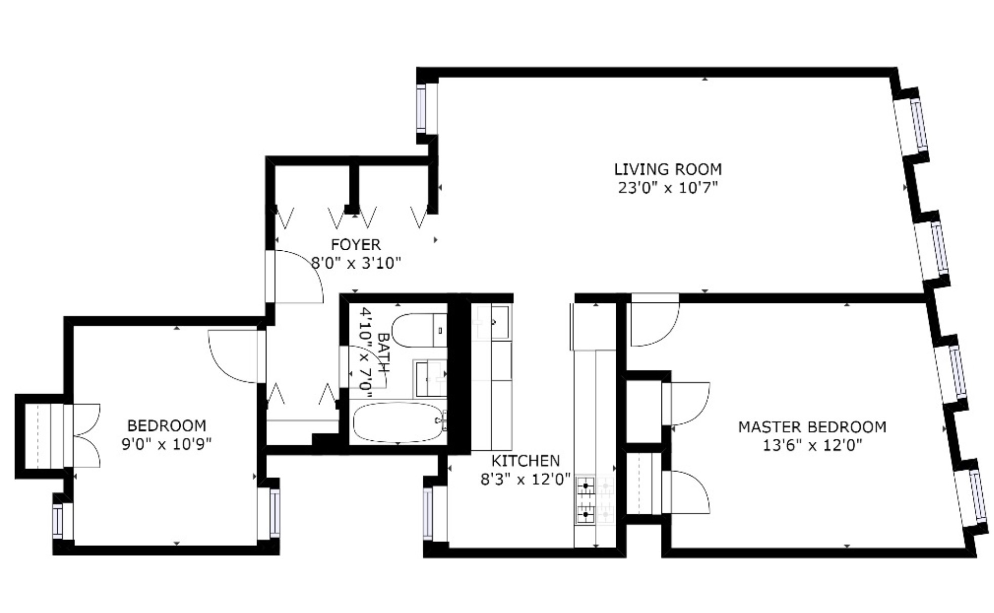 Floorplan for 135 Edgecombe Avenue, 4A