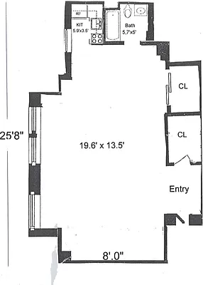 Floorplan for 102 West 80th Street, 55