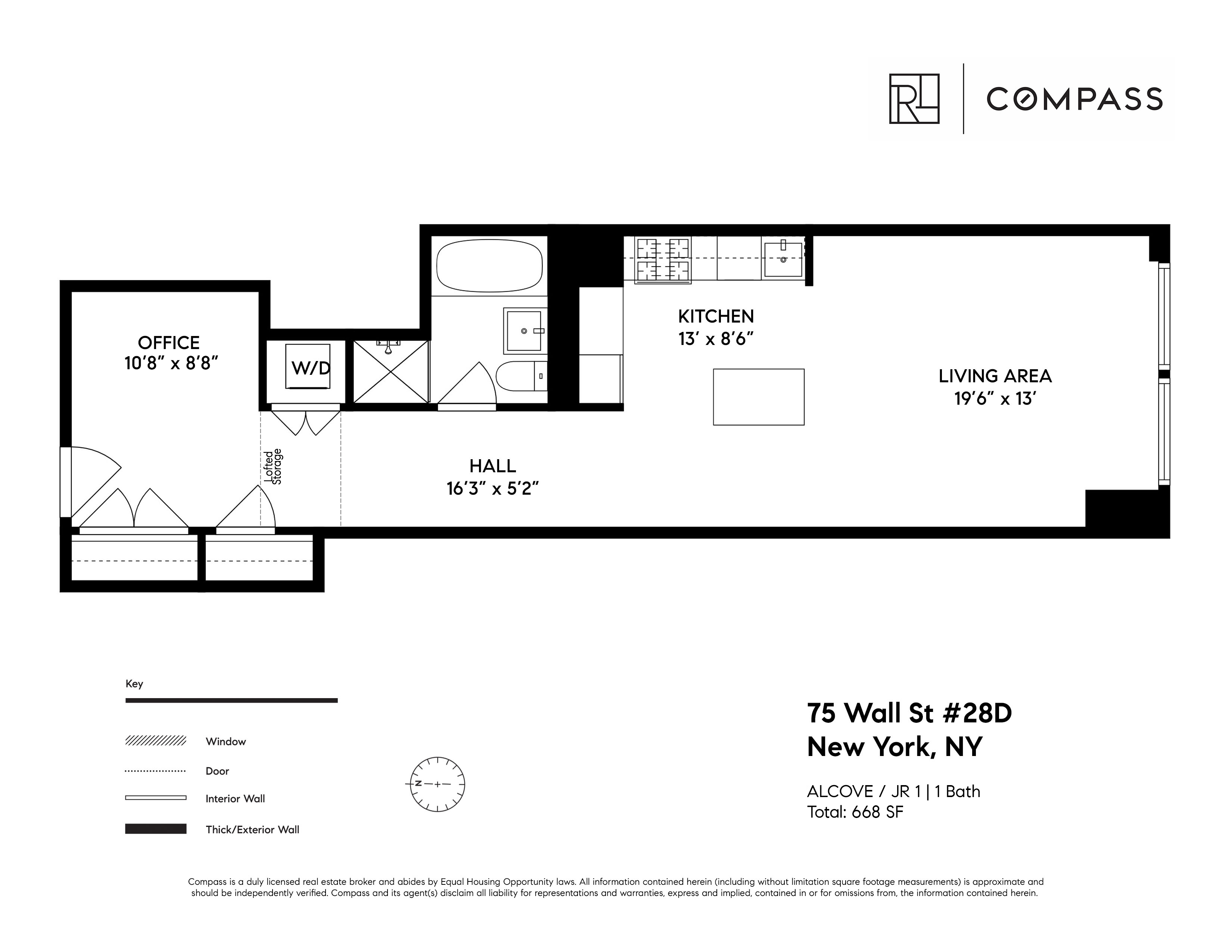 Floorplan for 75 Wall Street, 28D