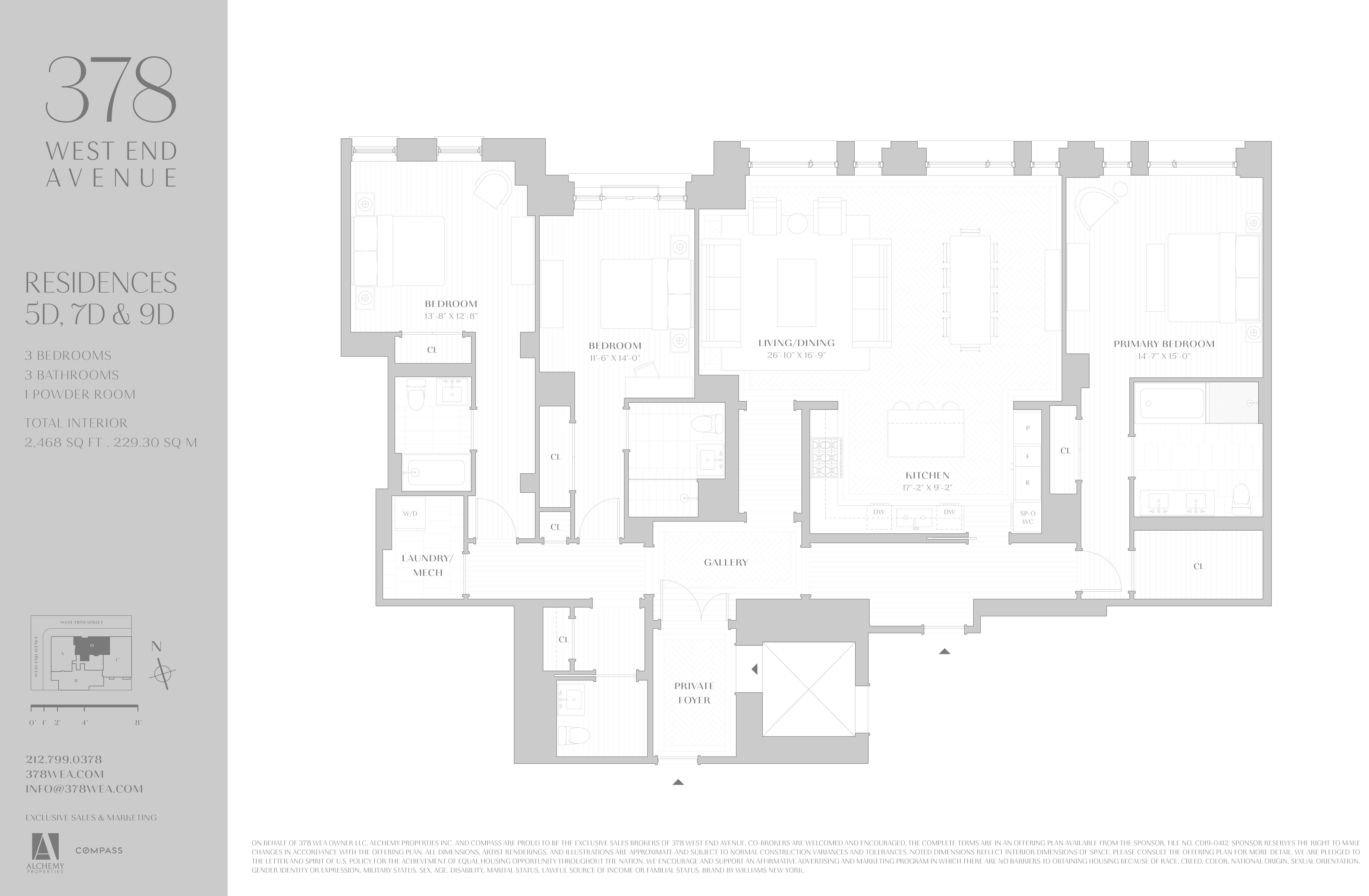 Floorplan for 378 West End Avenue, 7D