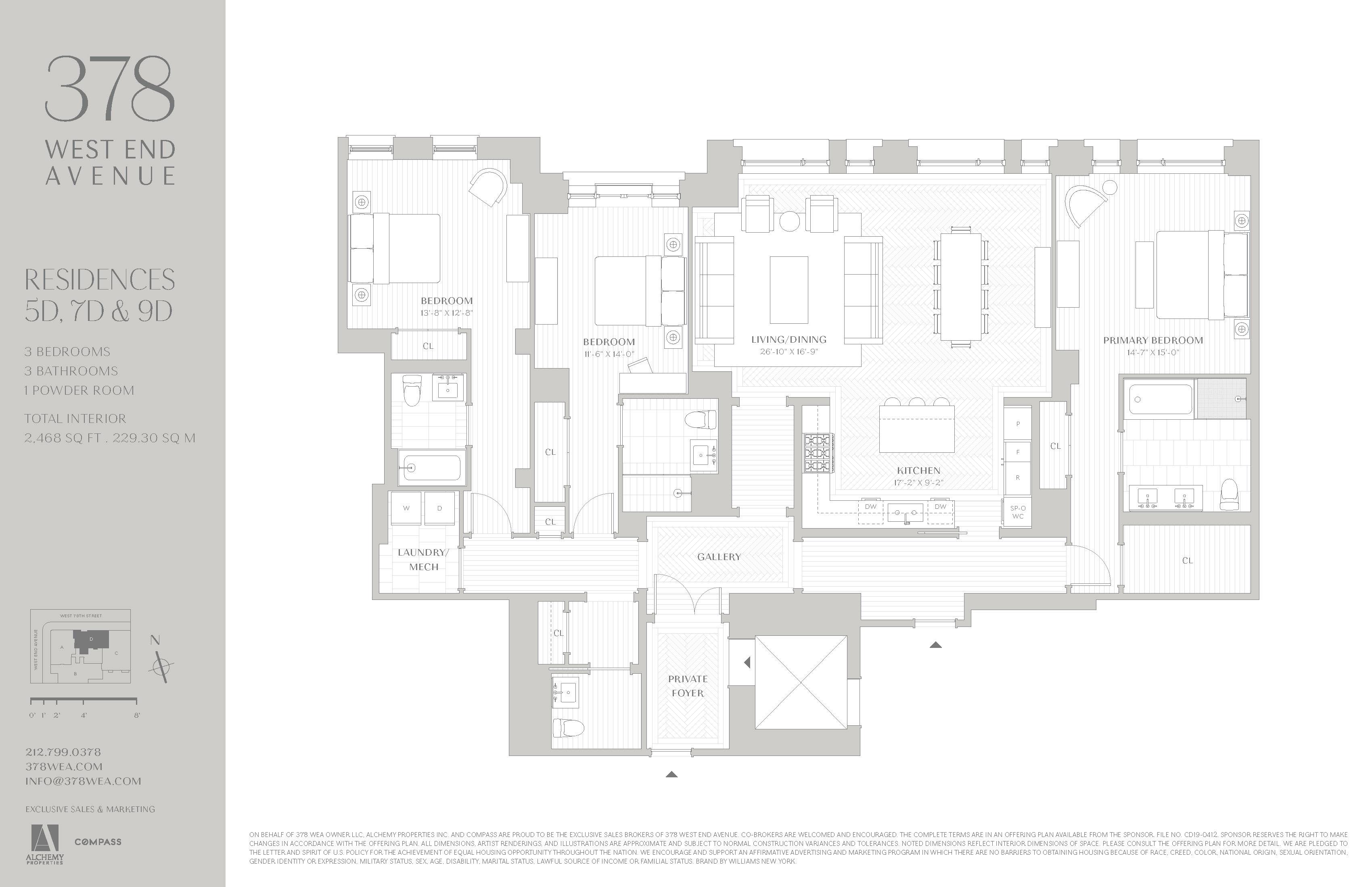 Floorplan for 378 West End Avenue, 7-D