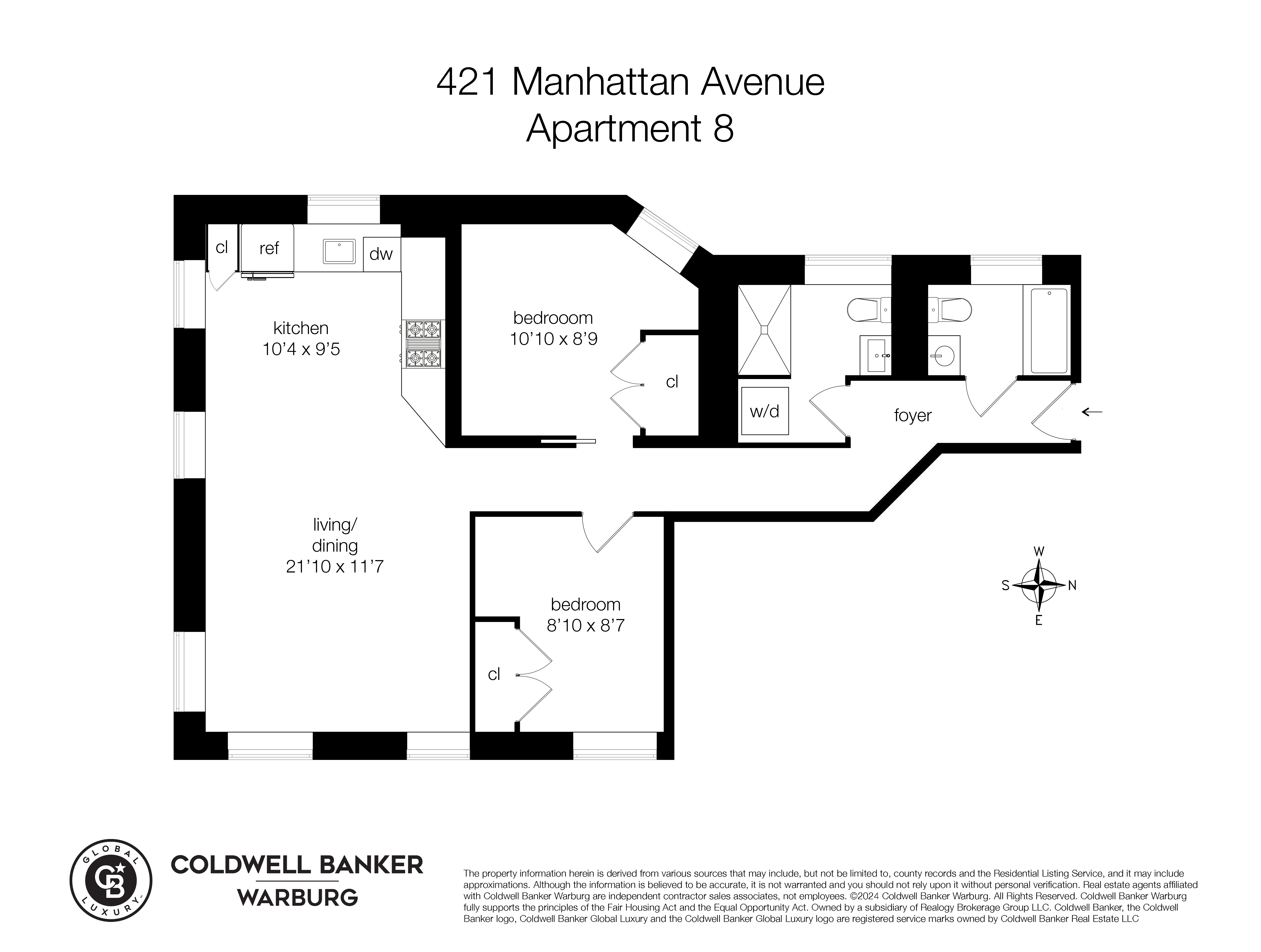 Floorplan for Manhattan Avenue, 8