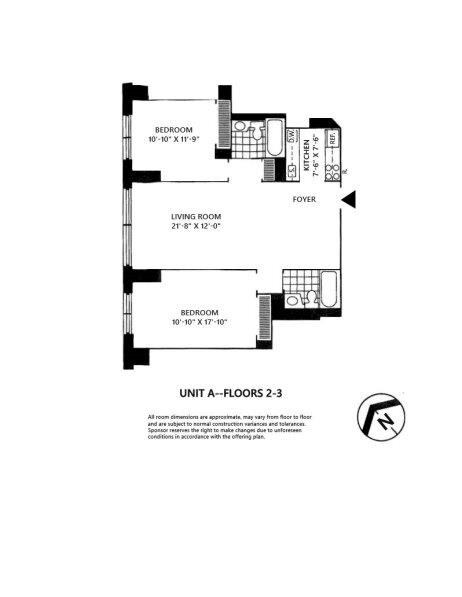 Floorplan for 380 Rector Place, 2A