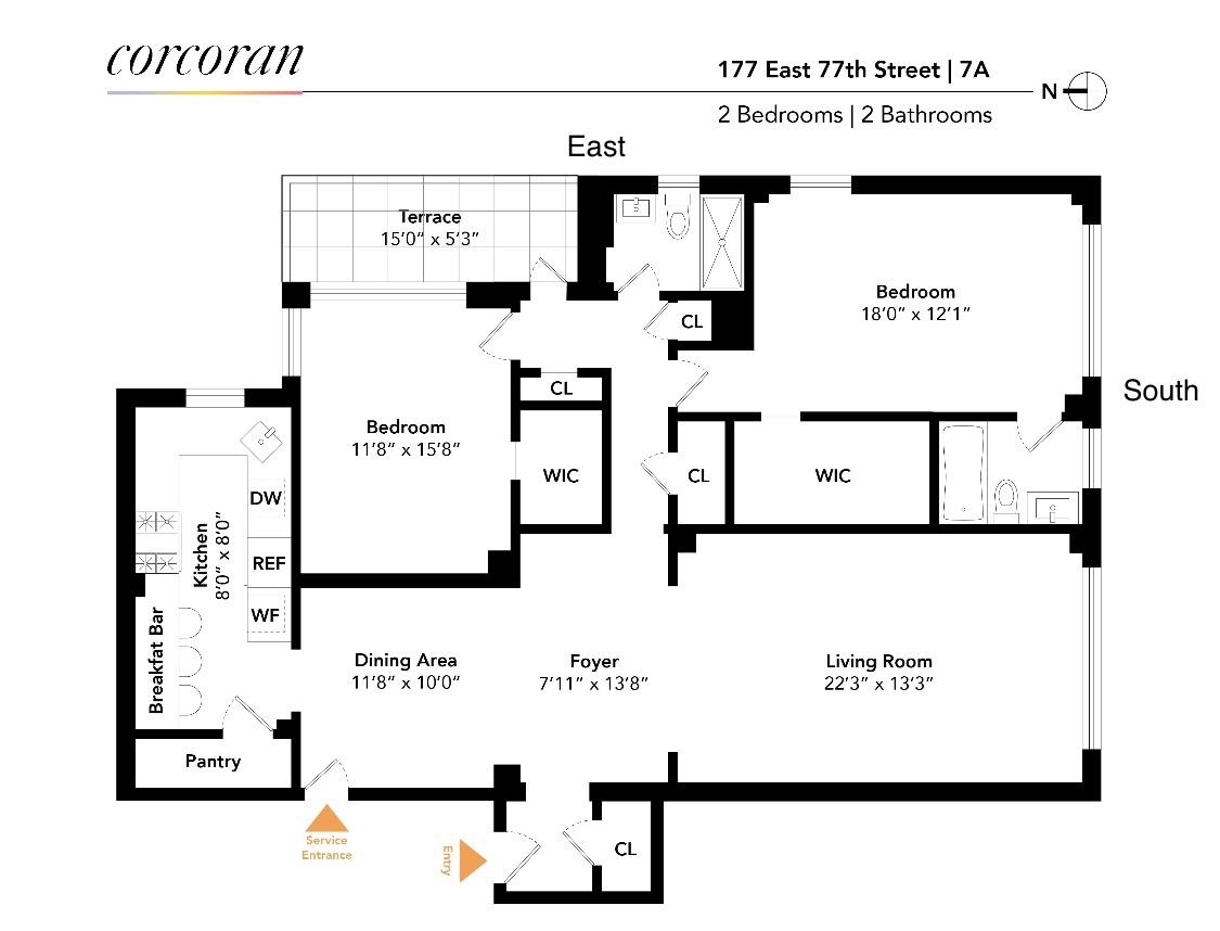 Floorplan for 177 East 77th Street, 7A