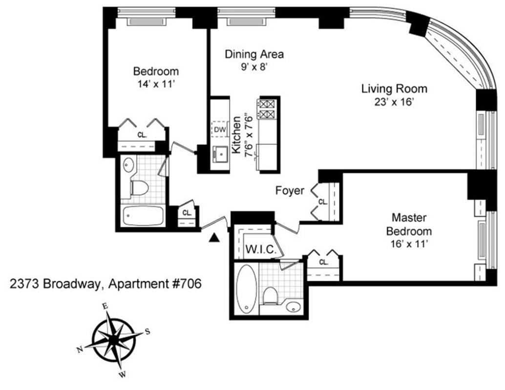 Floorplan for 2373 Broadway, 706