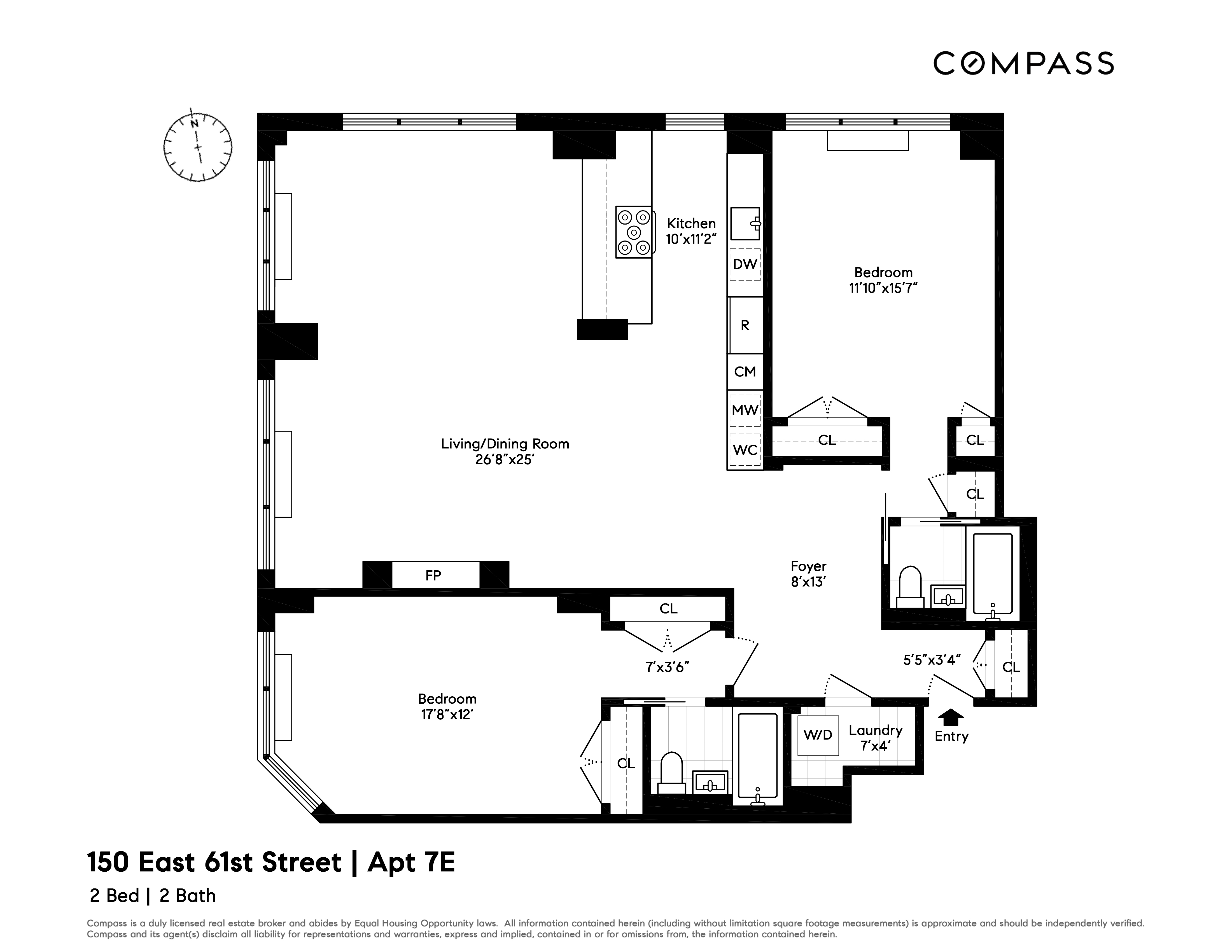 Floorplan for 150 East 61st Street, 7E