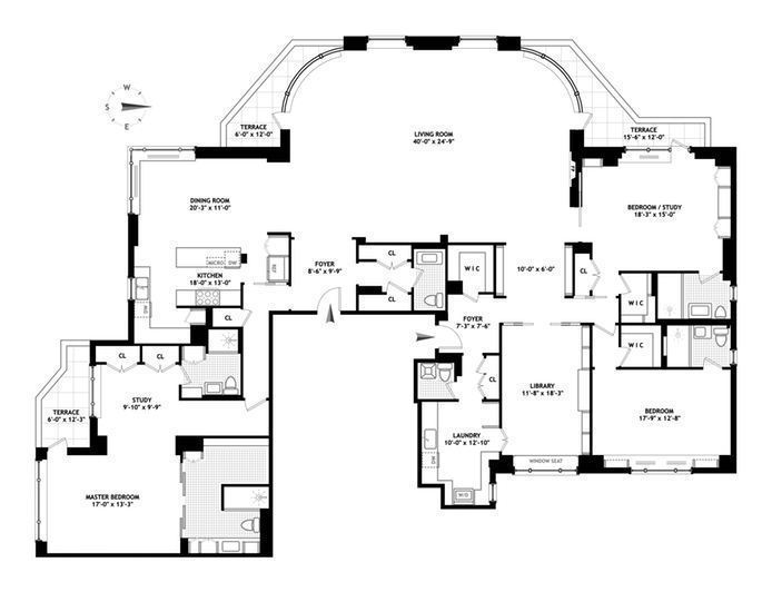 Floorplan for 1050 5th Avenue, 19B/19C