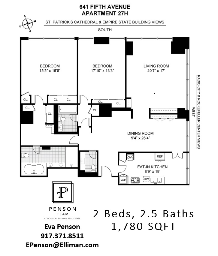 Floorplan for 641 5th Avenue, 27H