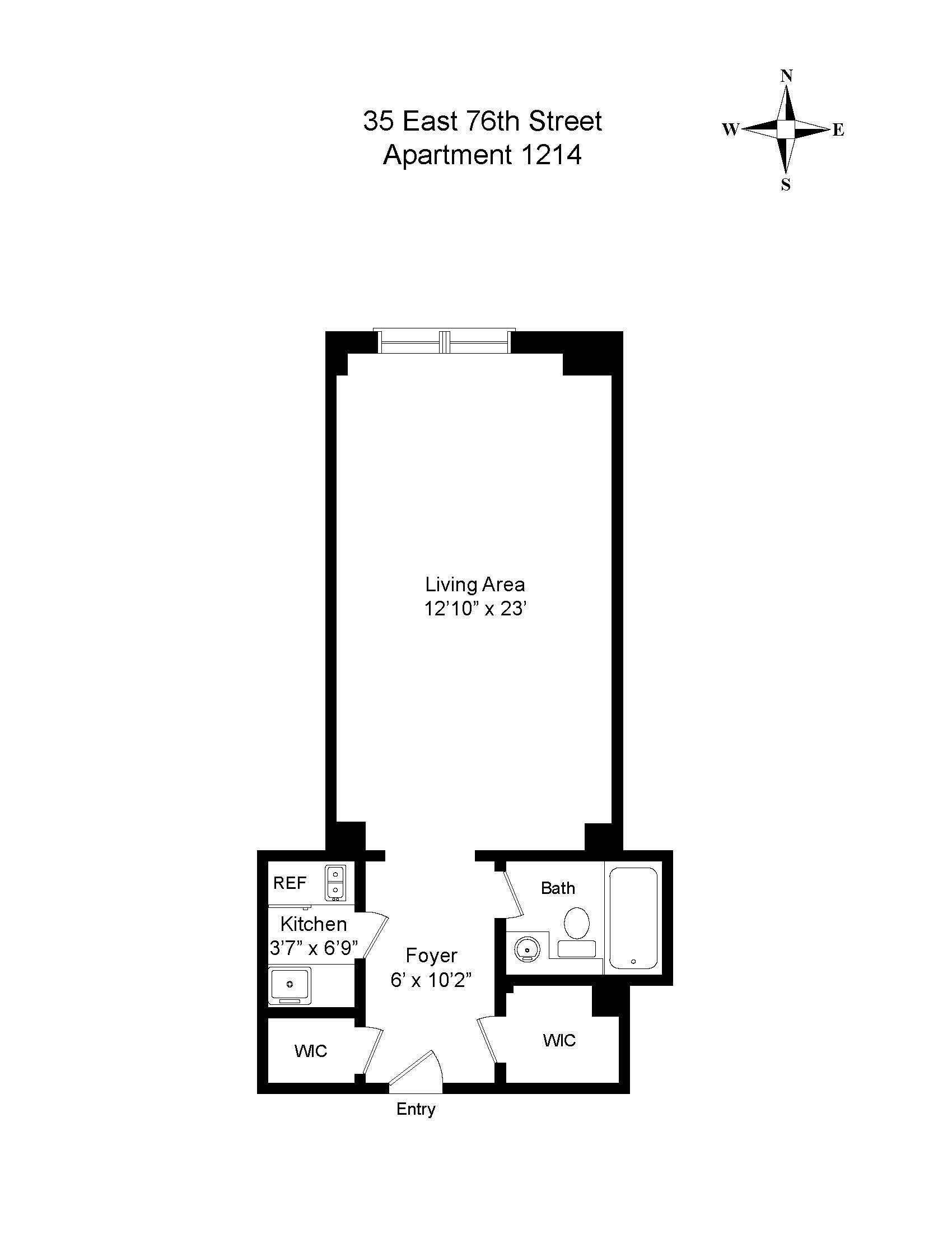 35 E 76th Street, New York, NY 10021, 2 Rooms Rooms,1 BathroomBathrooms,Residential,For Sale,The Carlyle,76th,PRCH-7912383