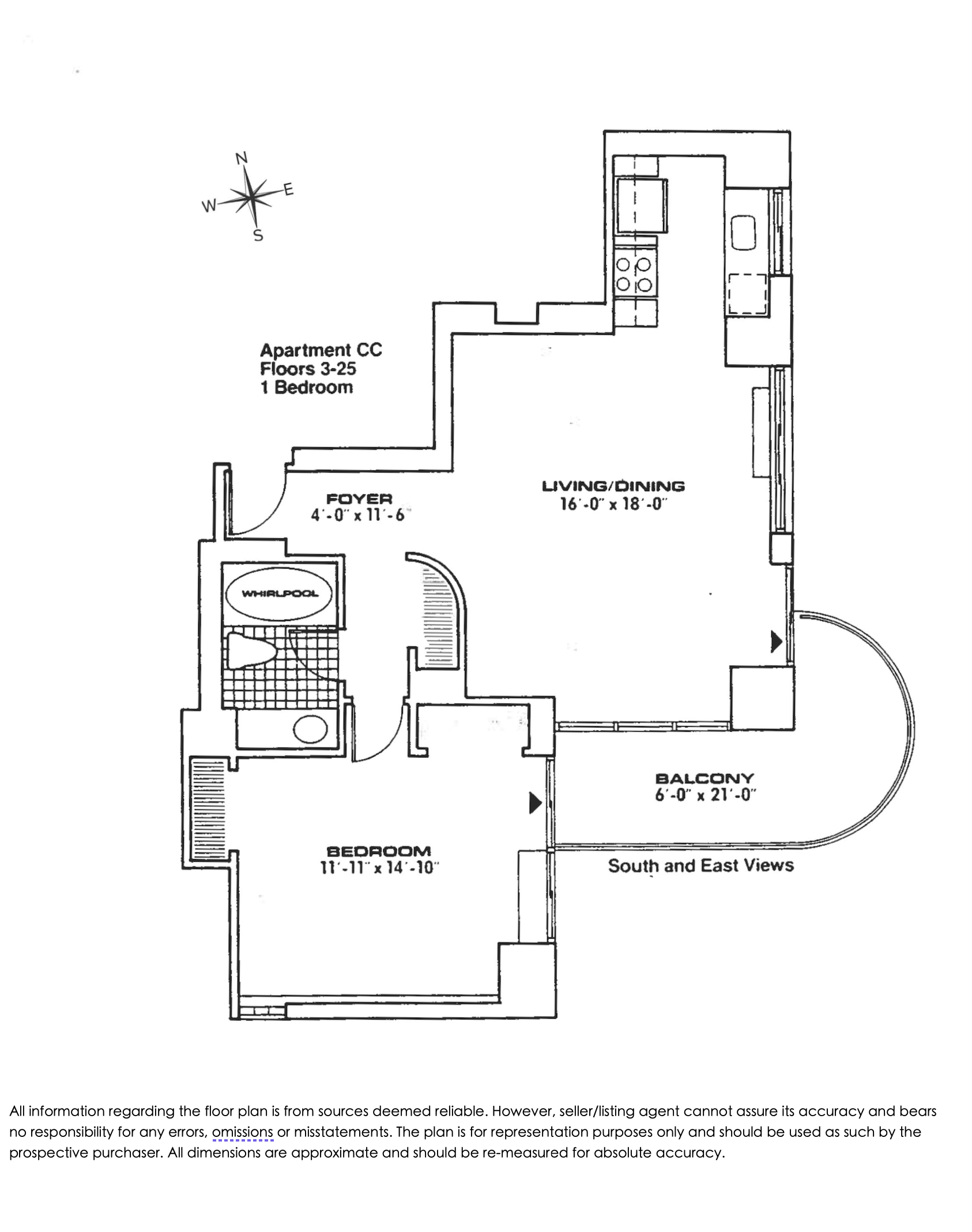 Floorplan for 304 East 65th Street, 15C