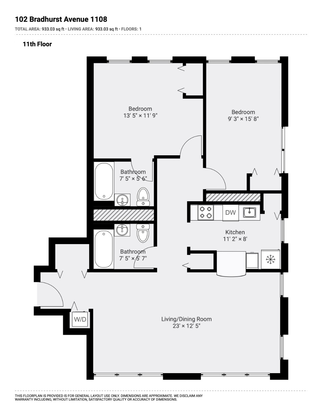 Floorplan for 102 Bradhurst Avenue, 1108