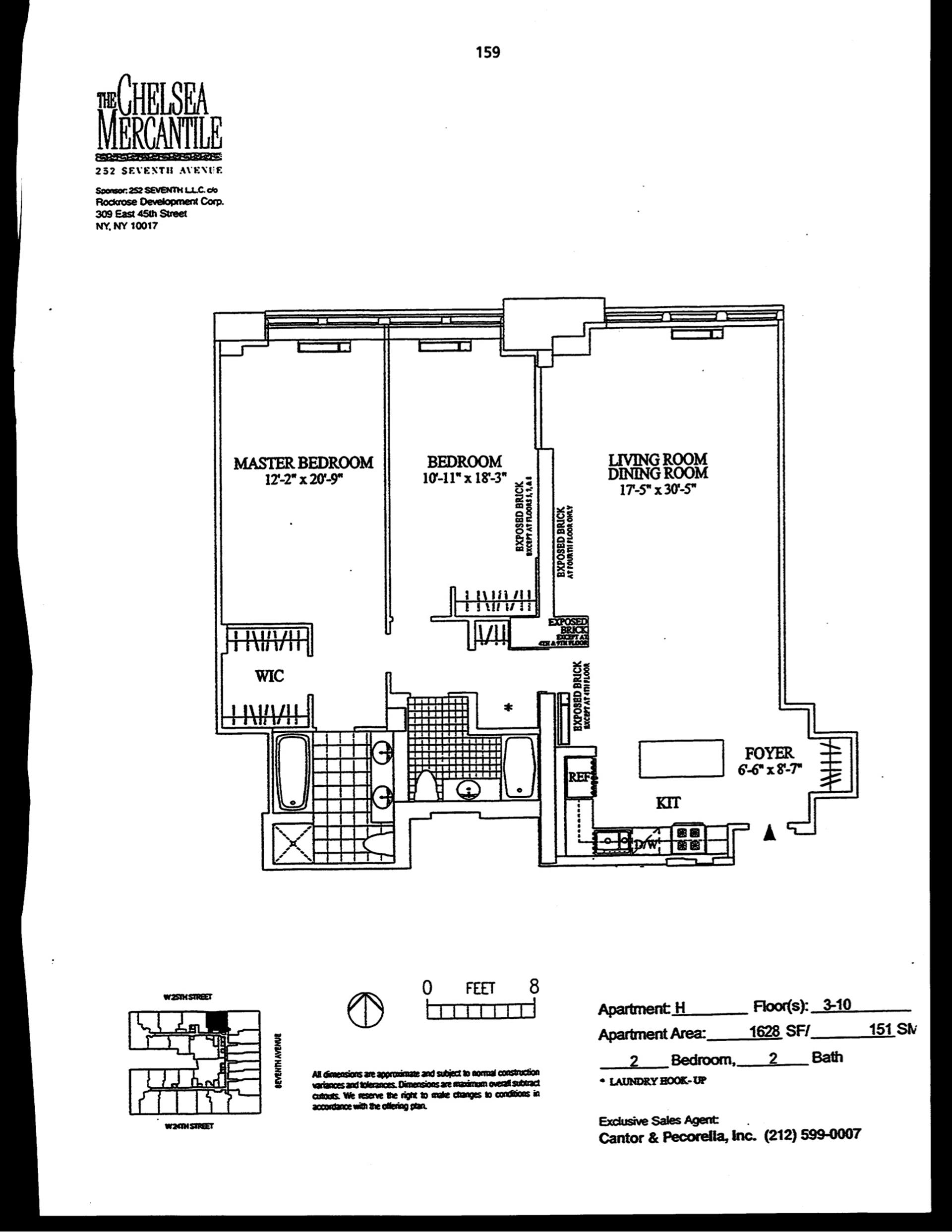Floorplan for 252 7th Avenue, 6H