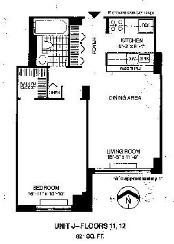 Floorplan for 377 Rector Place, 11J