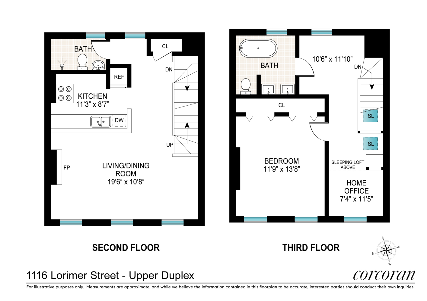 Floorplan for 1116 Lorimer Street, 2