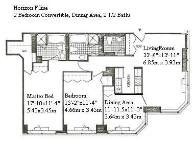 Floorplan for 415 East 37th Street, 32-F