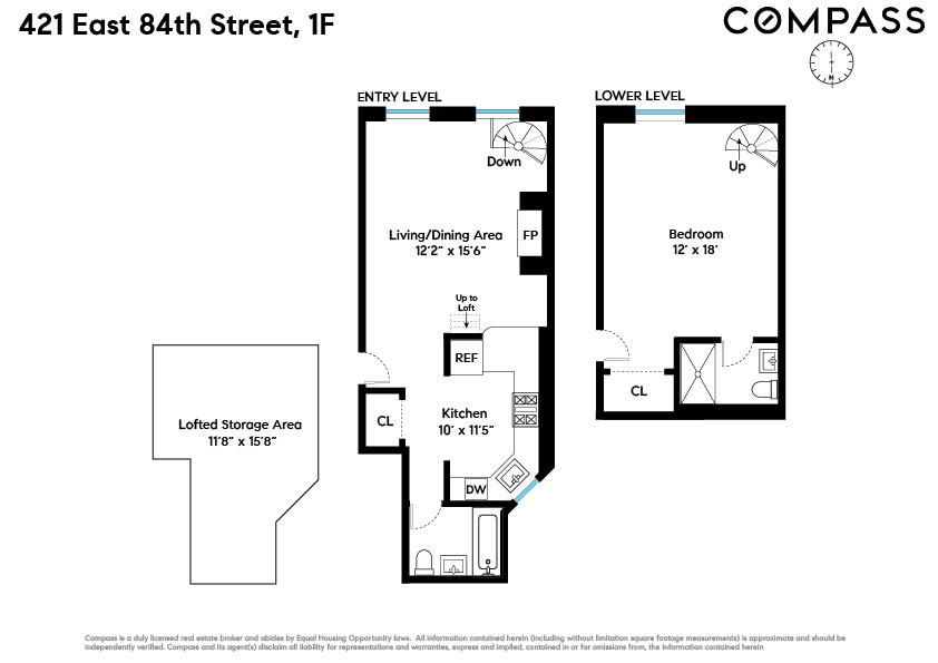 Floorplan for 421 East 84th Street, 1F