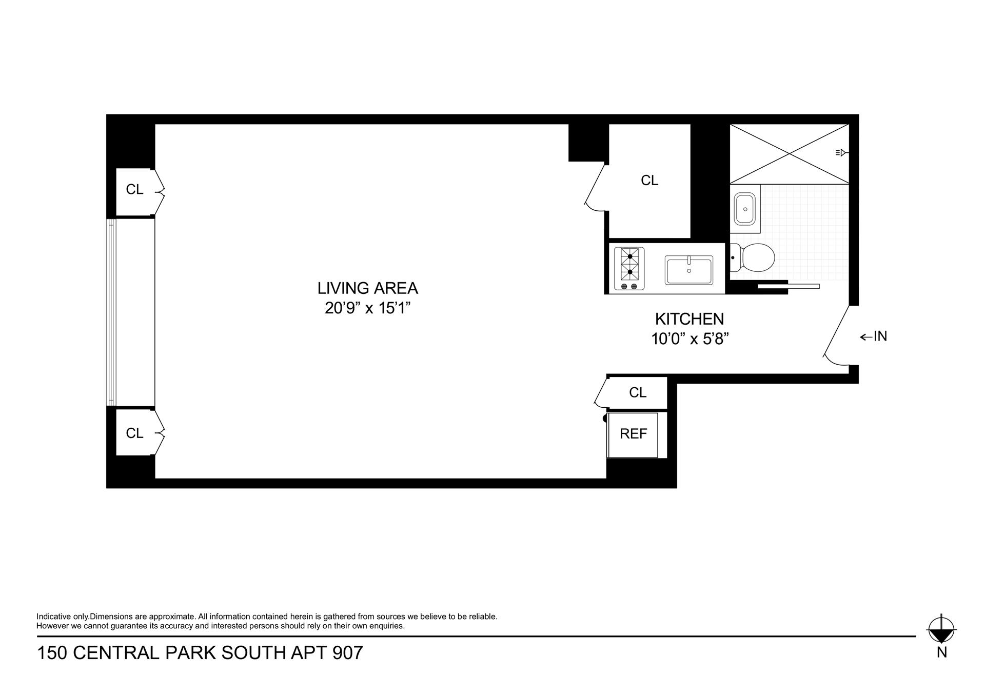 Floorplan for 150 Central Park, 907