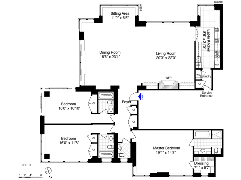 Floorplan for 524 East 72nd Street, PH1B