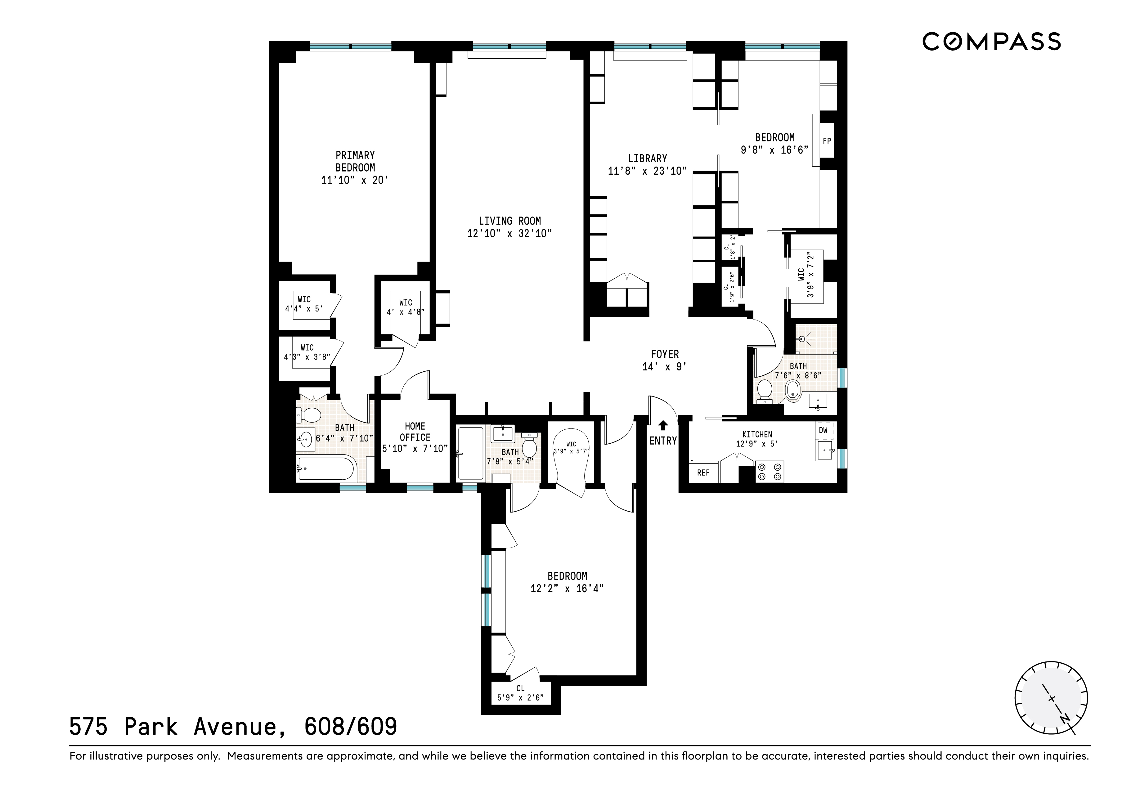 Floorplan for 575 Park Avenue, 608/609